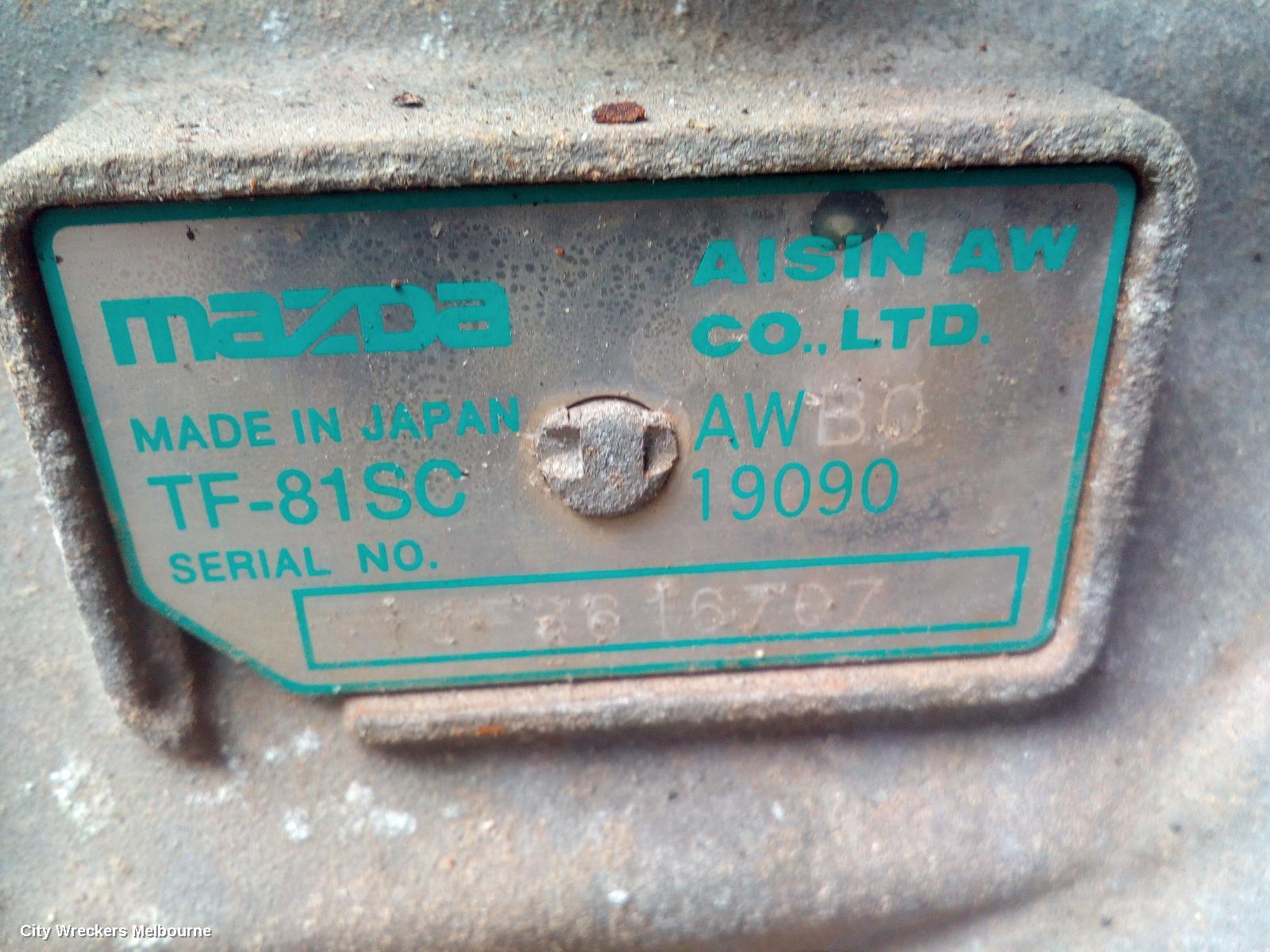 MAZDA CX9 TRANS/GEARBOX, AUTO, FWD, PETROL, 3.7, TB, 06/2011 - 12/2015