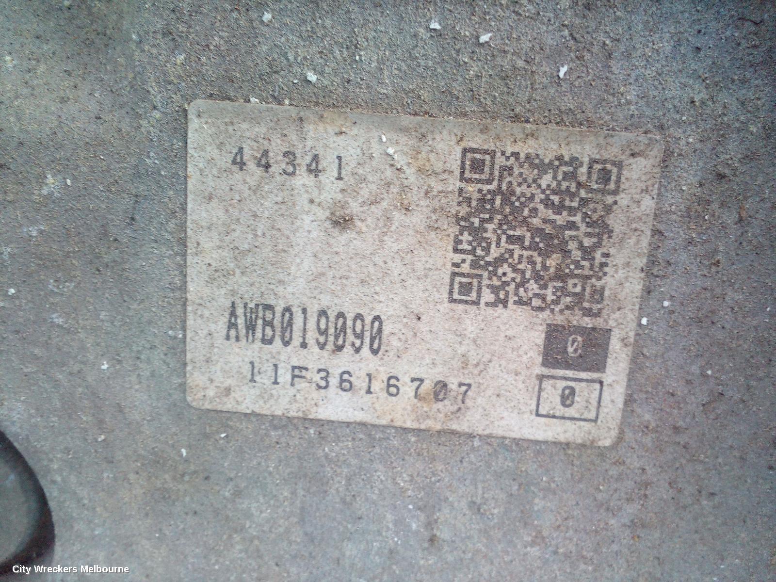 MAZDA CX9 TRANS/GEARBOX, AUTO, FWD, PETROL, 3.7, TB, 06/2011 - 12/2015