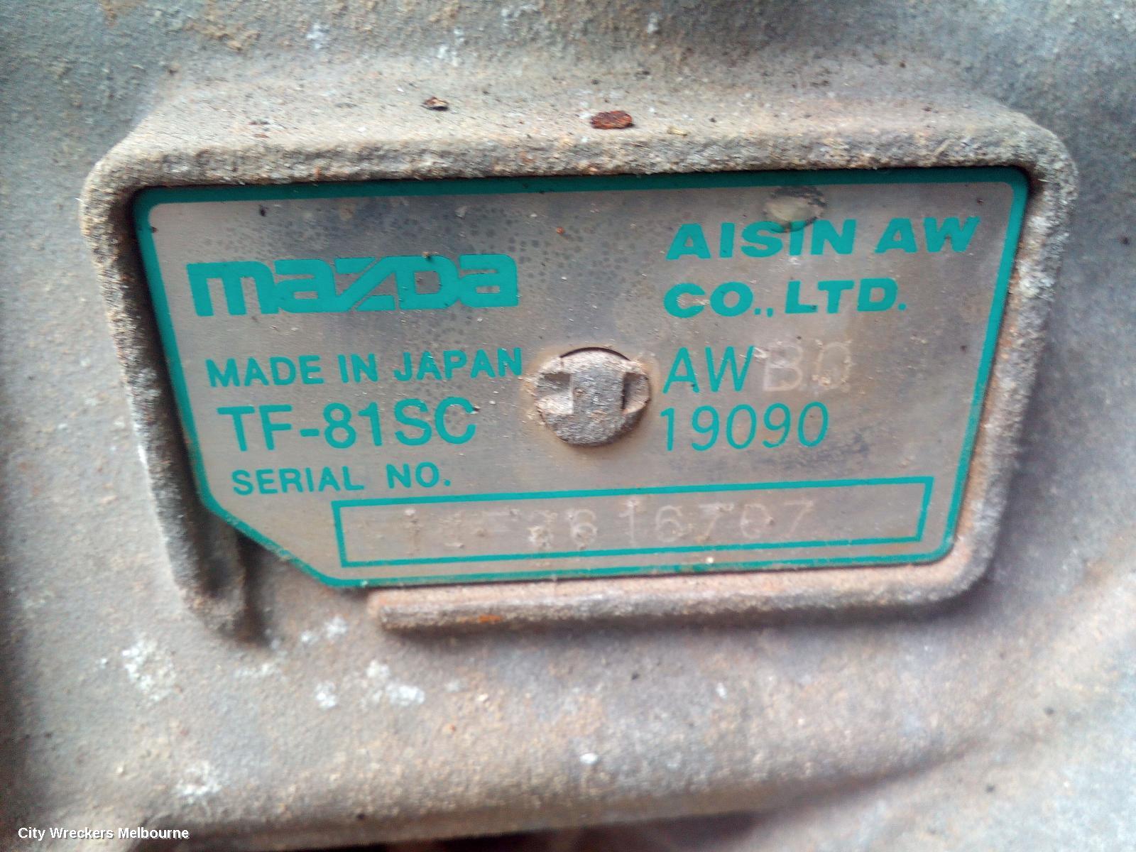 MAZDA CX9 TRANS/GEARBOX, AUTO, FWD, PETROL, 3.7, TB, 06/2011 - 12/2015
