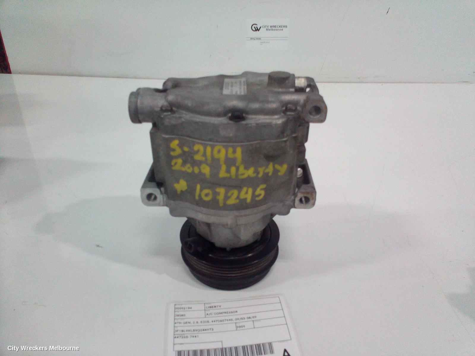 SUBARU LIBERTY A/C COMPRESSOR, 4TH GEN, 2.5, EJ25, 4472607940, 09/2003 - 08/2009