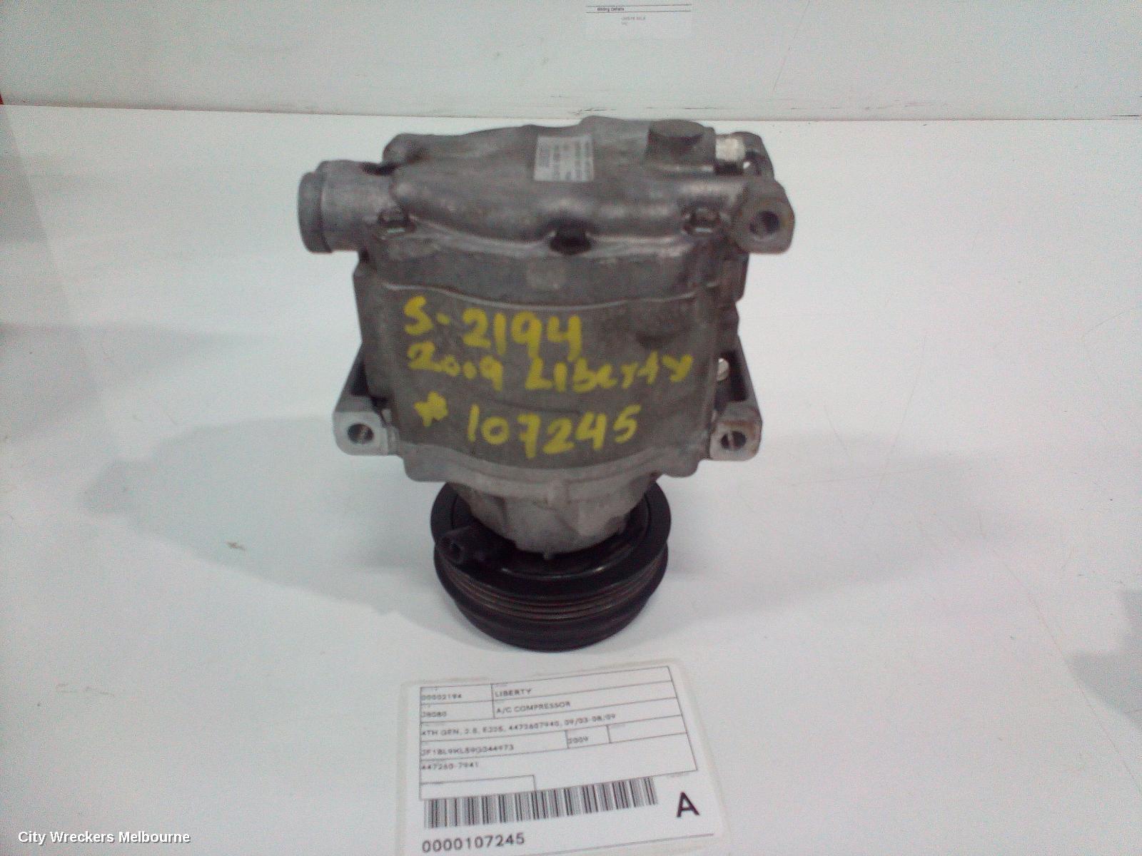 SUBARU LIBERTY A/C COMPRESSOR, 4TH GEN, 2.5, EJ25, 4472607940, 09/2003 - 08/2009