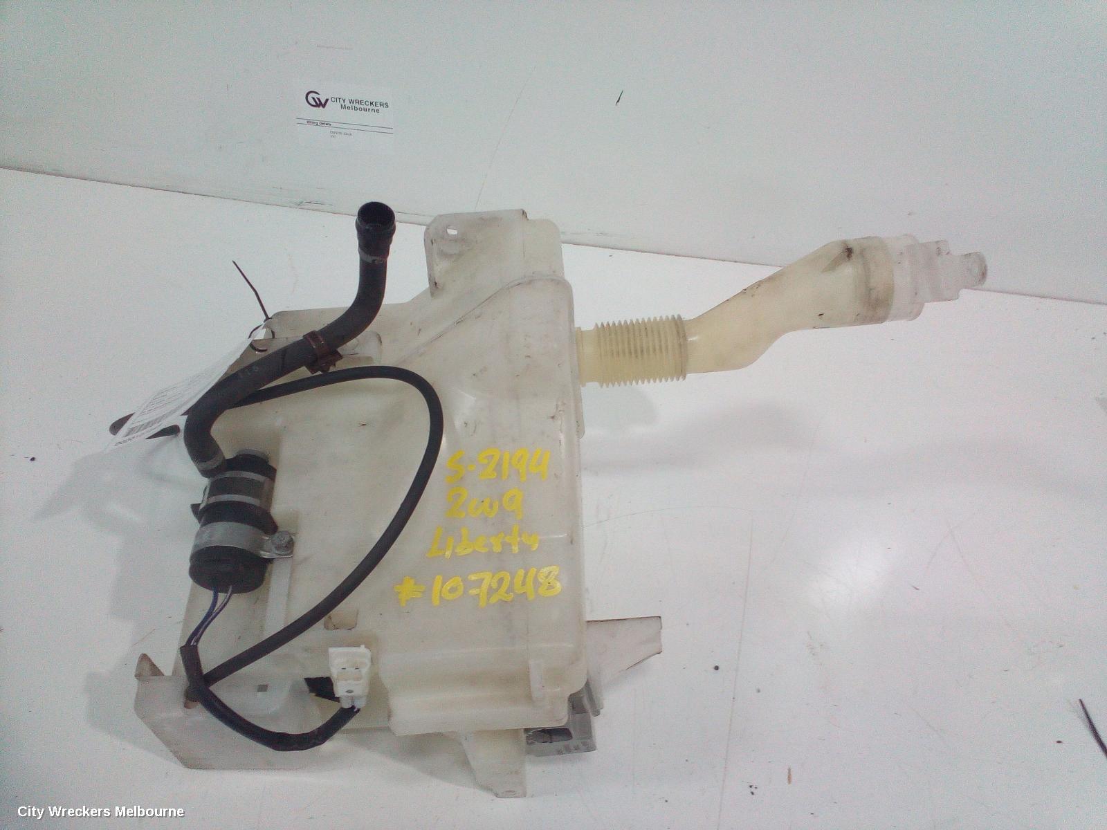 SUBARU LIBERTY WASHER BOTTLE, 4TH GEN, SEDAN, NON H/LAMP WASHER TYPE, 09/2003 - 08/2009