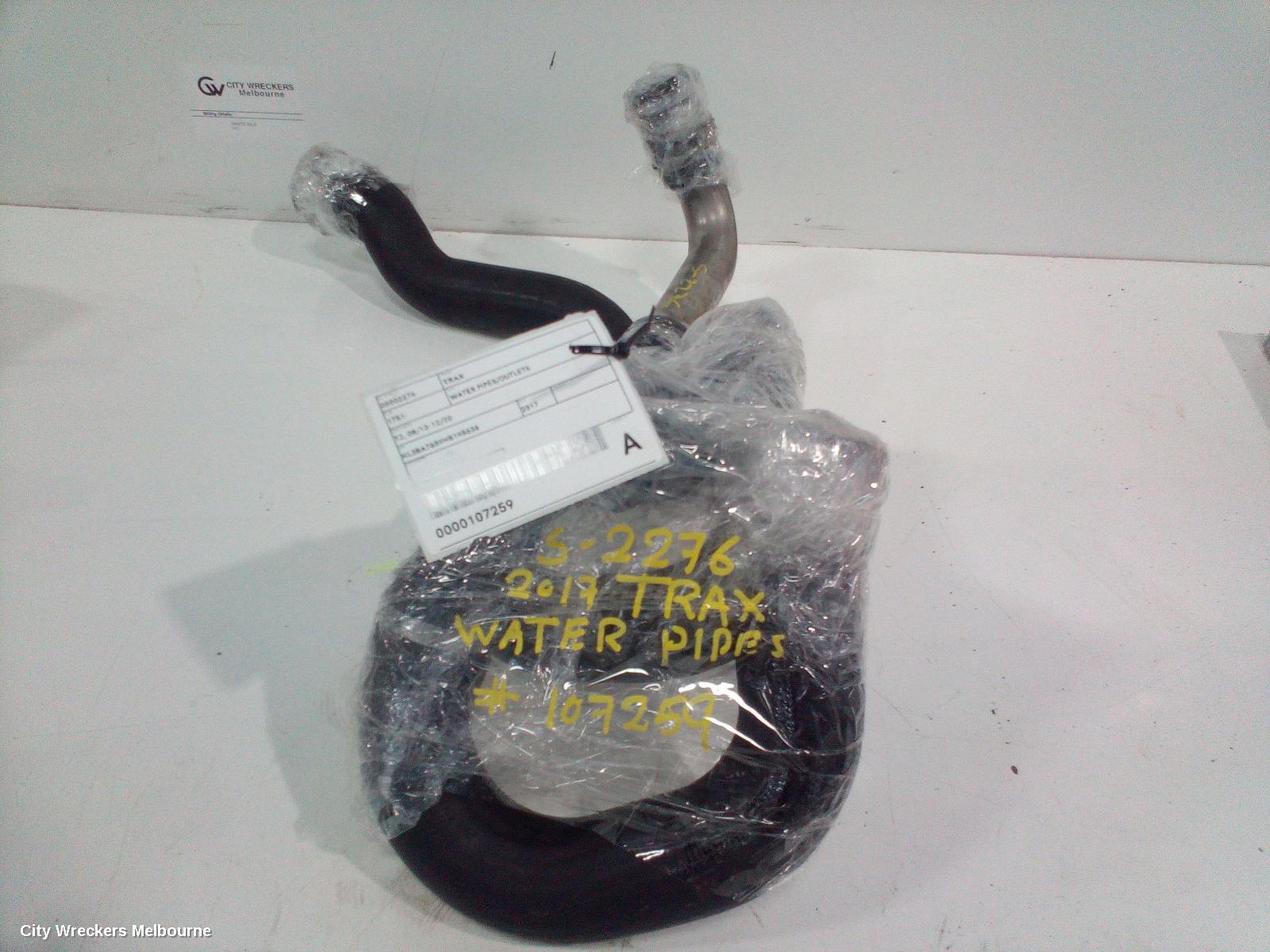 HOLDEN TRAX WATER PIPES/OUTLETS, TJ, 08/2013 - 12/2020