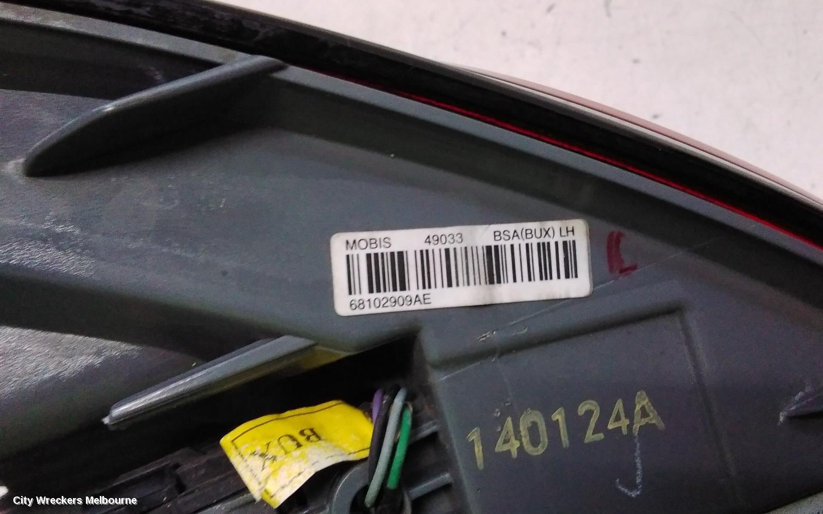 JEEP CHEROKEE LEFT TAILLIGHT, KL, IN BODY, 02/2014 - 03/2018