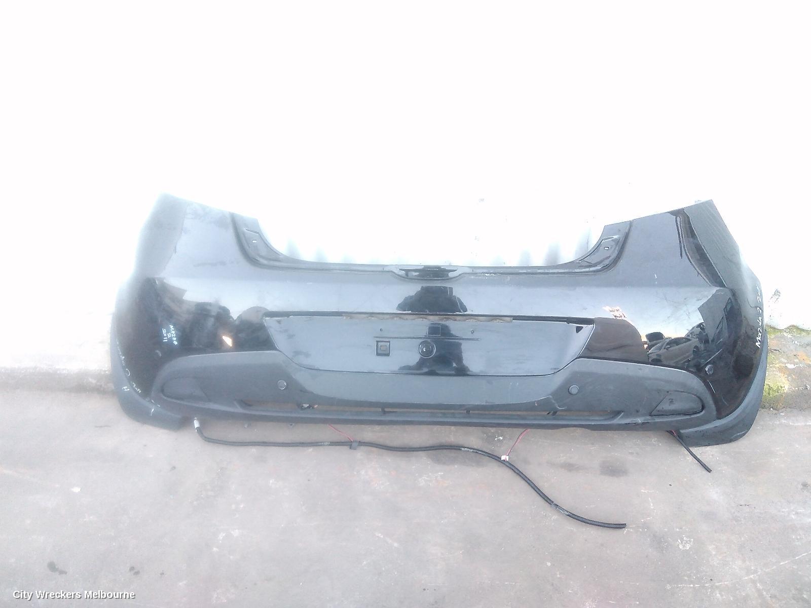 MAZDA 2 REAR BUMPER, DE SERIES, 5DR HATCH, W/ PARK SENSORS, 09/2007 - 09/2014