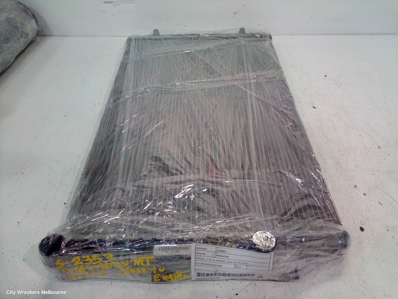 VOLKSWAGEN CADDY RADIATOR, MANUAL, 1.2/1.4, PETROL, 2KN, 07/2015 - 02/2021