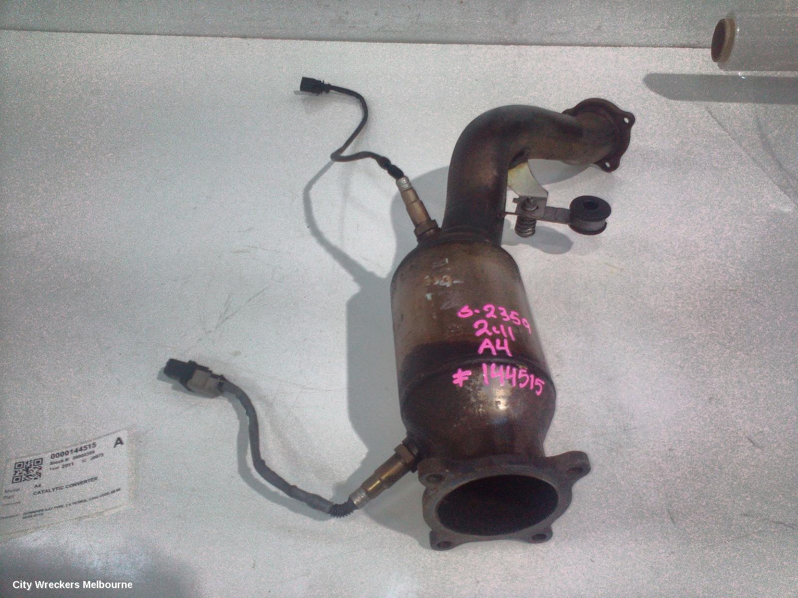 AUDI A4 CATALYTIC CONVERTER, DOWNPIPE-CAT TYPE, 2.0, PETROL, CDNC CODE, B8 8K, 02/2008 - 01/2016