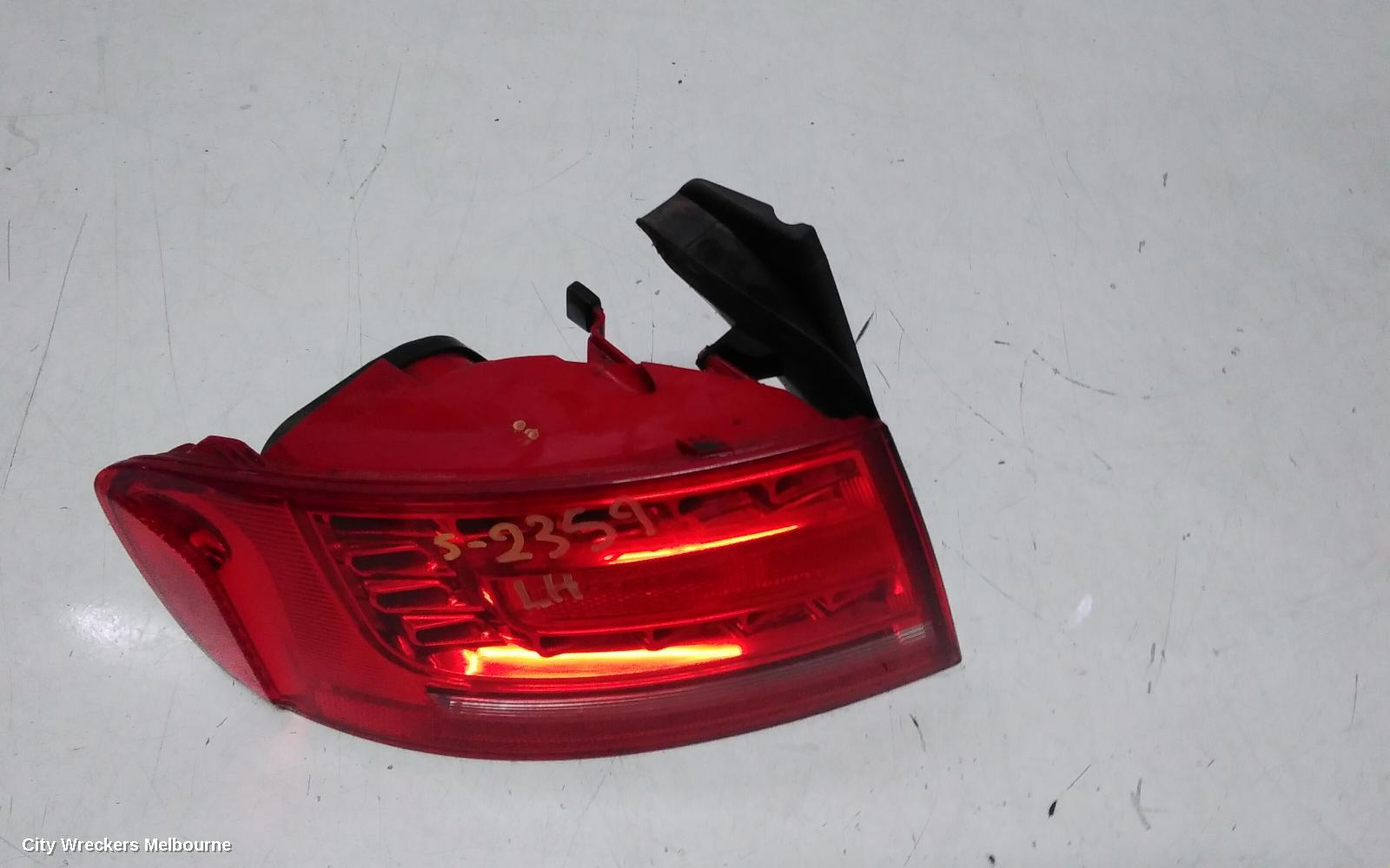 AUDI A4 LEFT TAILLIGHT, B8 8K (A4/S4), SEDAN, LED TYPE, 02/2008 - 06/2012