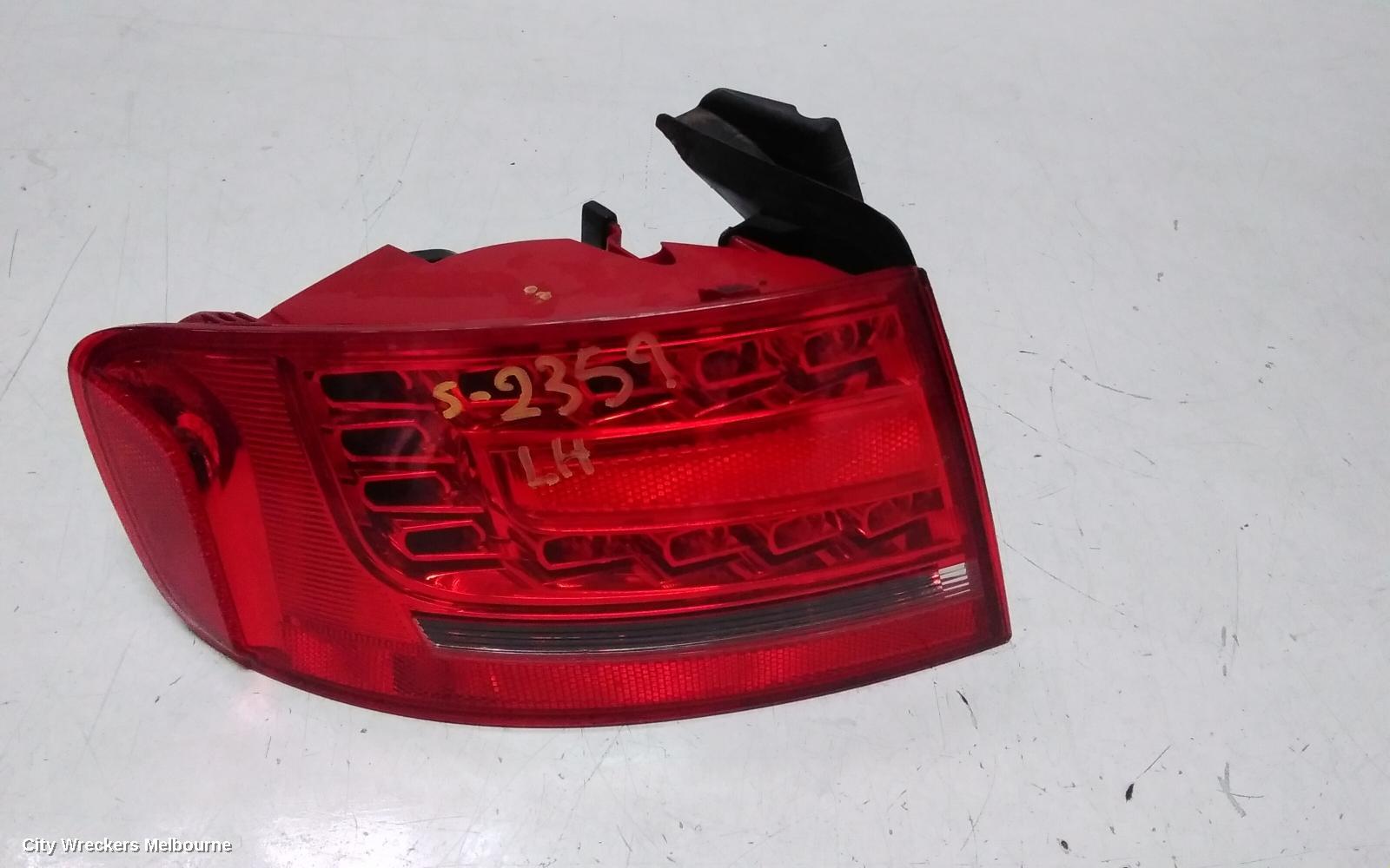 AUDI A4 LEFT TAILLIGHT, B8 8K (A4/S4), SEDAN, LED TYPE, 02/2008 - 06/2012