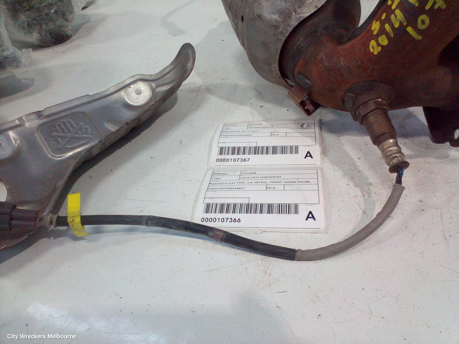 TOYOTA KLUGER OXYGEN SENSOR, XU50 SERIES, 03/2014 - 02/2021