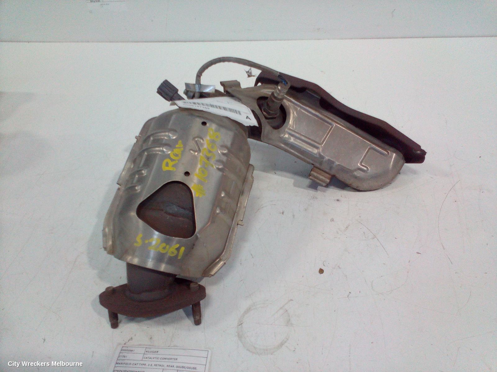 TOYOTA KLUGER CATALYTIC CONVERTER, MANIFOLD-CAT TYPE, 3.5, PETROL, REAR, GSU50/GSU55, 12/2013 - 10/2016