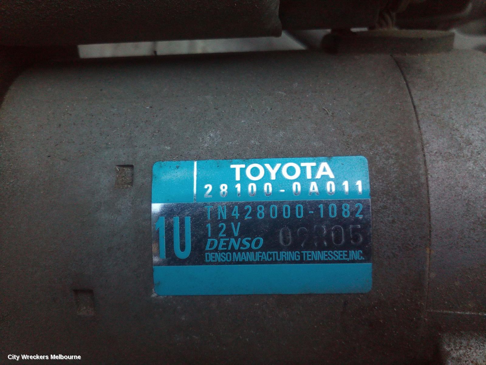 TOYOTA KLUGER STARTER, PETROL, 3.5, 2GR-FE, GSU50/GSU55, 12/2013 - 10/2016
