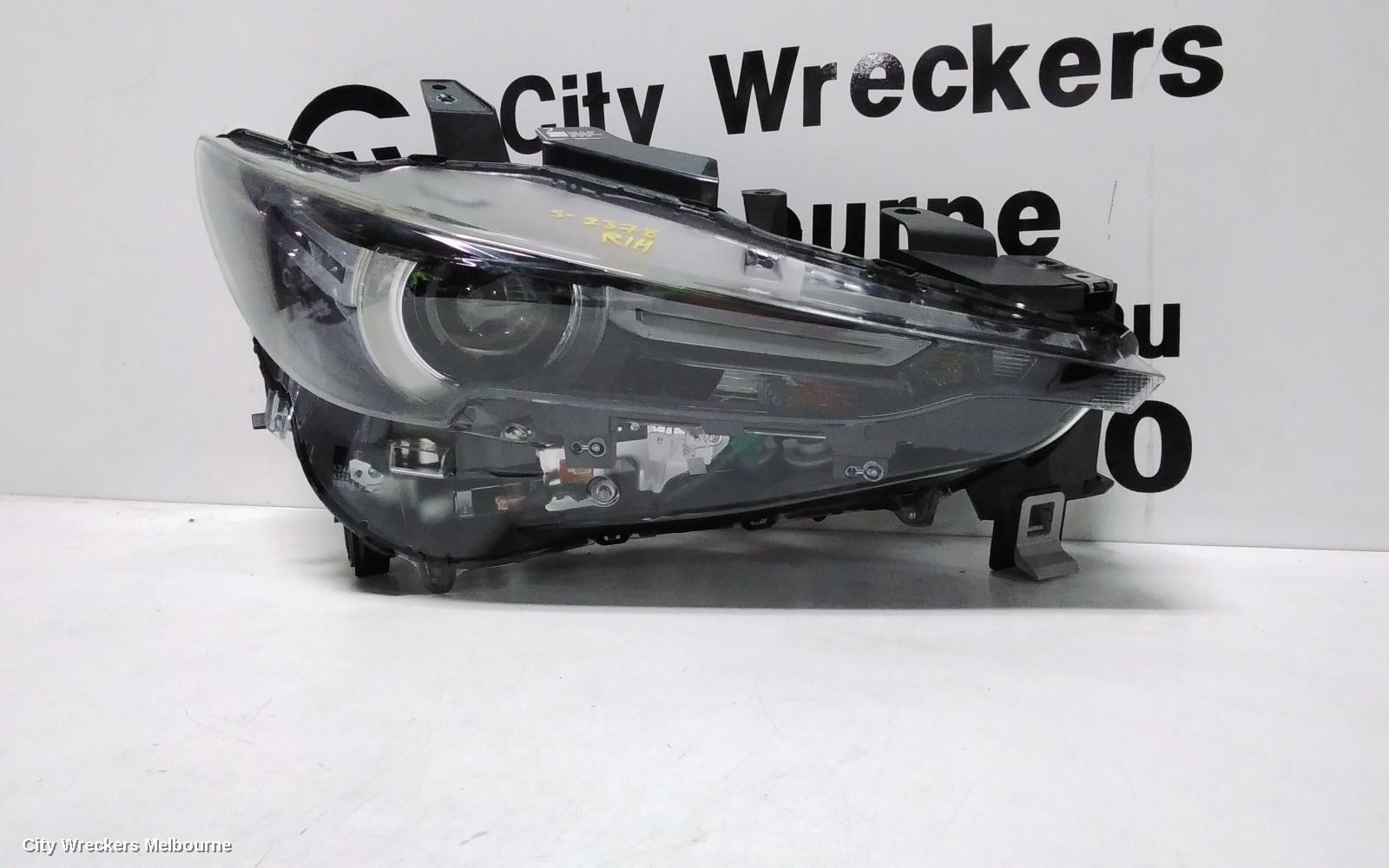 MAZDA CX8 RIGHT HEADLAMP, KG, LED, NON AFS & W/ ADAPTIVE, W/ DAYTIME RUNNING LAMP TYPE, 05/2018 ONWARDS