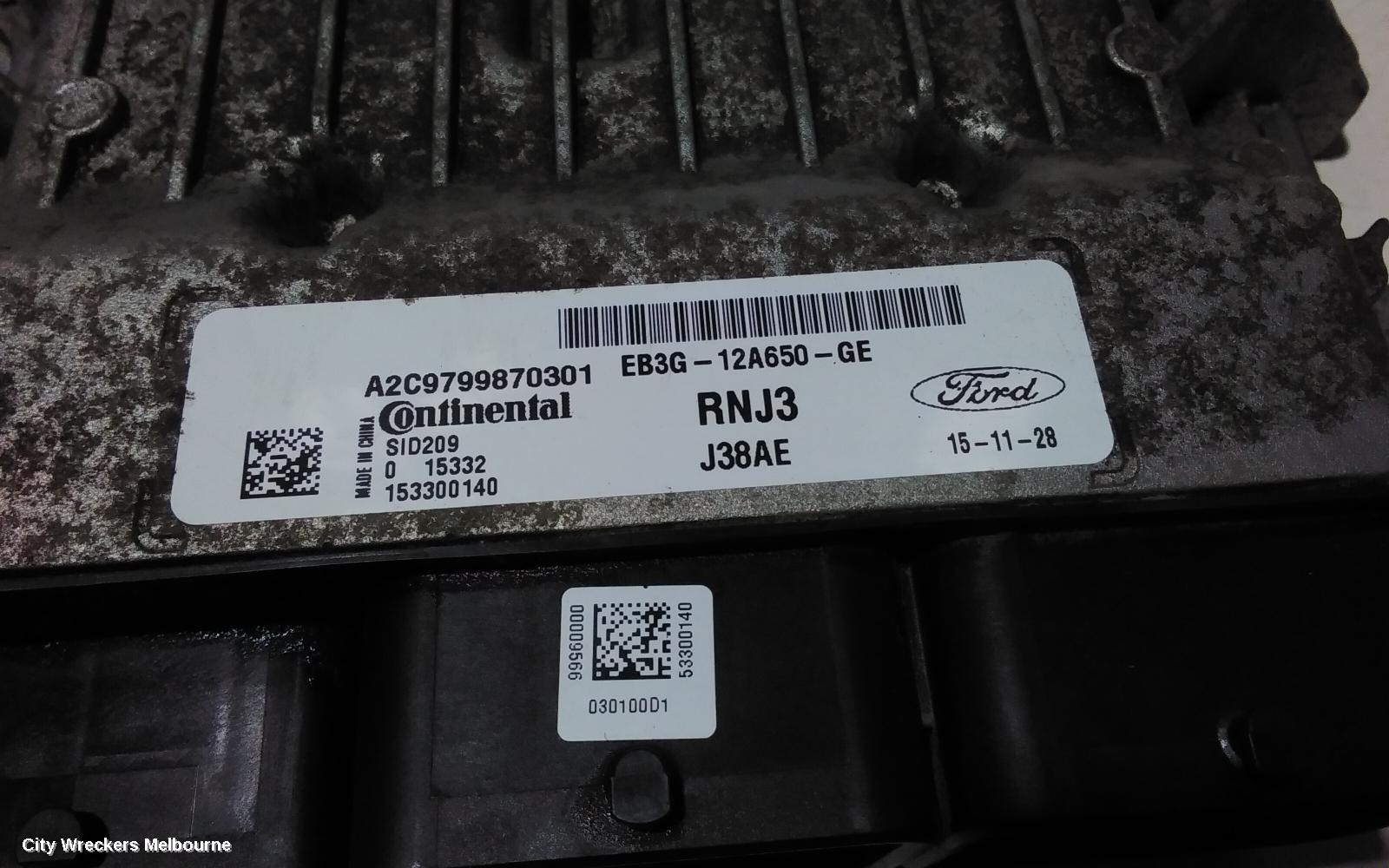 FORD RANGER ECU, ENGINE ECU, 2.2, P4AT, DIESEL, ECU ONLY, P/N EB3G12A650GE, PX, 06/2015 - 04/2022