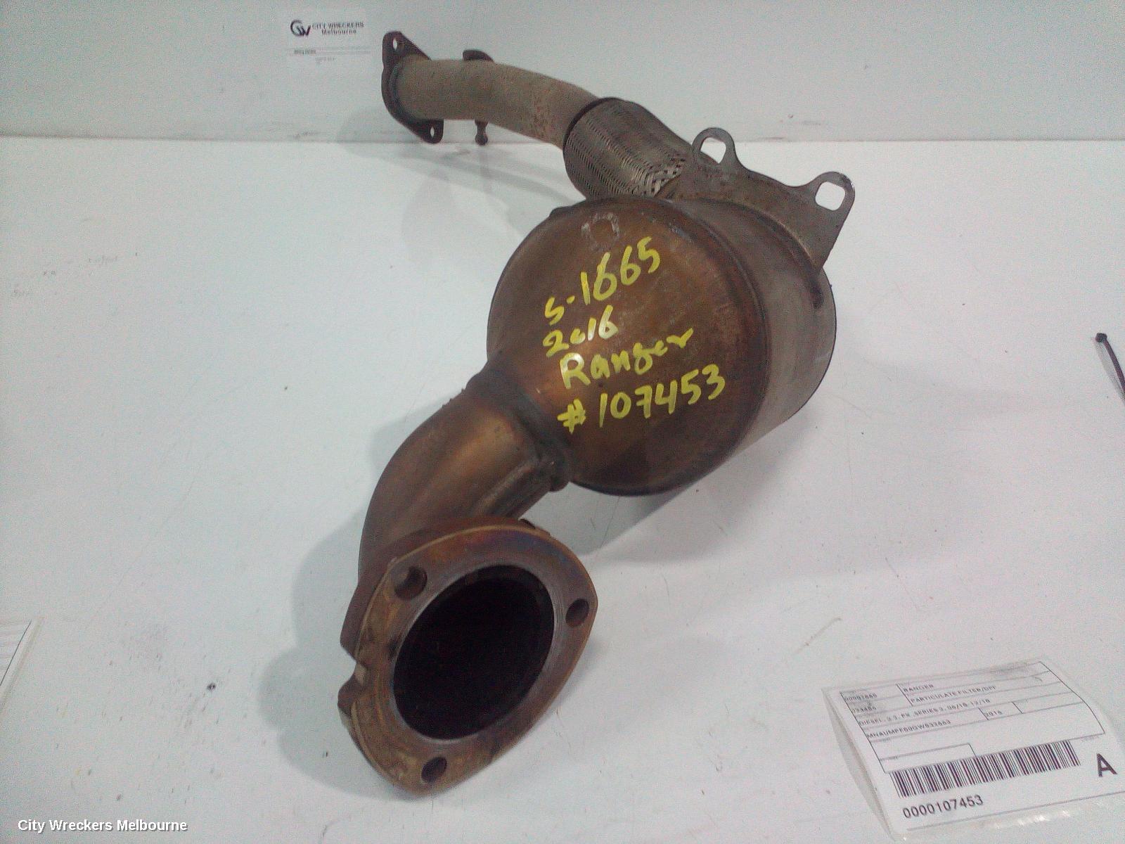 FORD RANGER PARTICULATE FILTER/DPF, DIESEL, 2.2, PX ,SERIES 2, 06/2015 - 12/2018