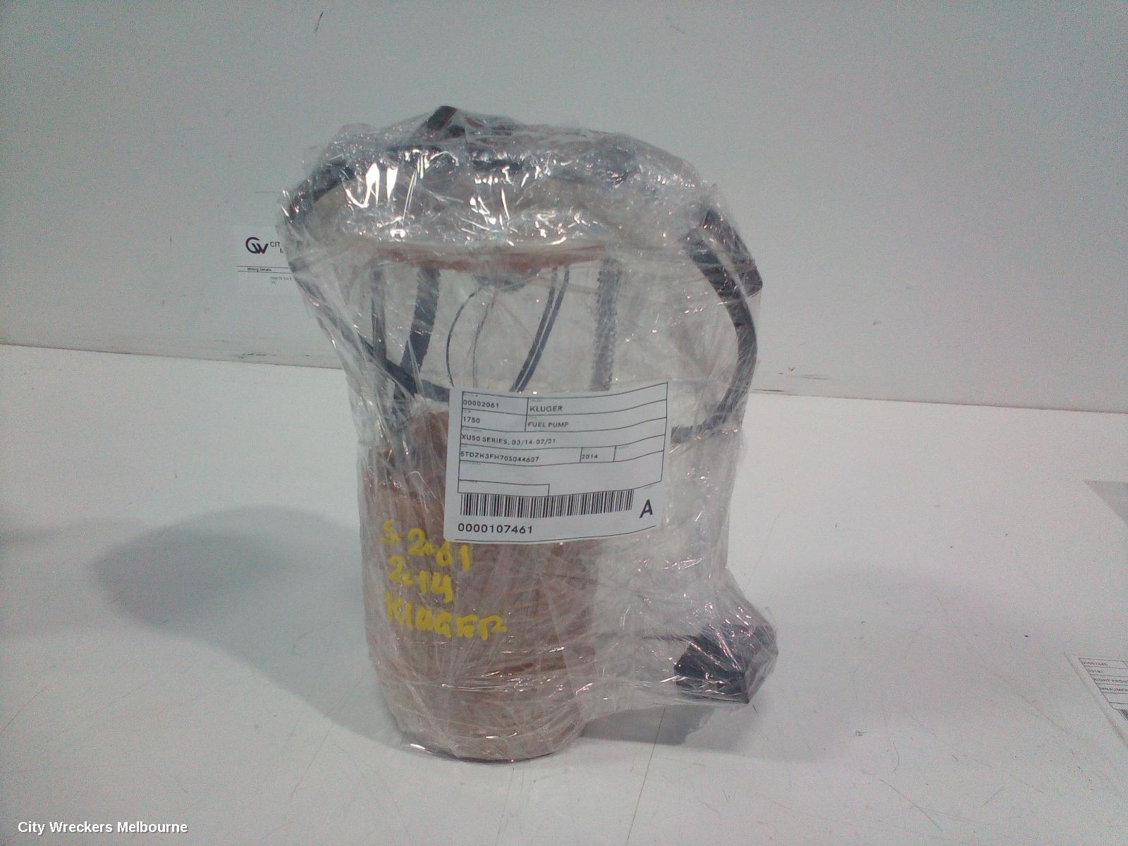 TOYOTA KLUGER FUEL PUMP, PETROL, 3.5, 2GR-FE, IN TANK (PUMP & SENDER), GSU50/GSU55, 12/2013 - 10/2016