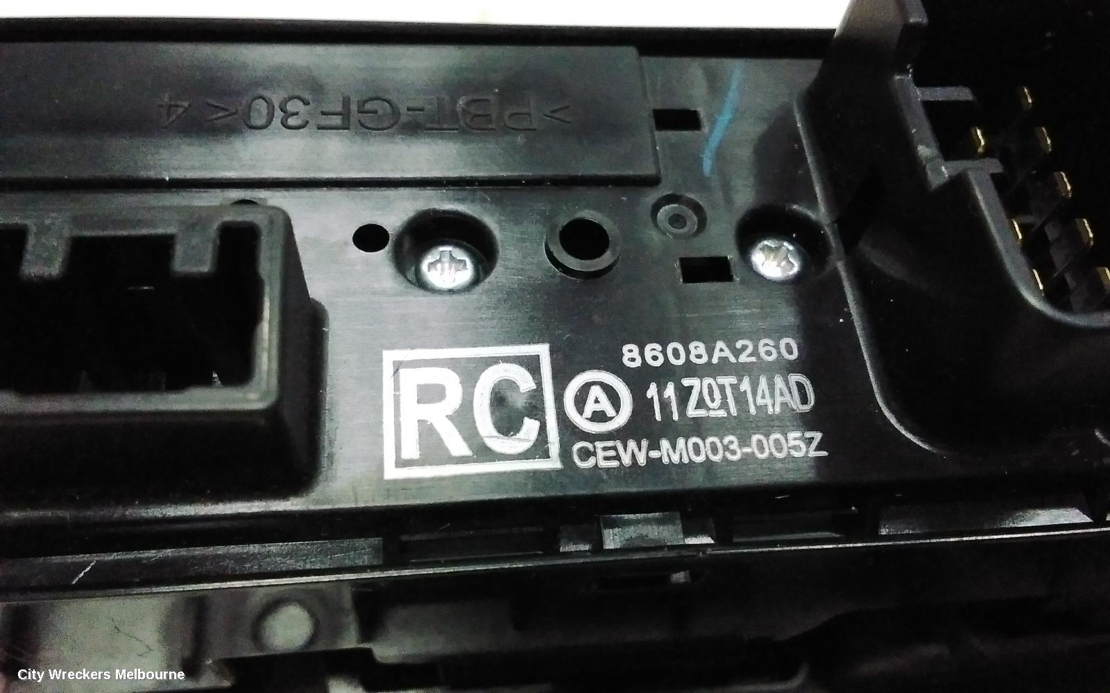MITSUBISHI ASX PWR DR WIND SWITCH, RH FRONT (MASTER SWITCH), XB-XD, 07/2013 ONWARDS