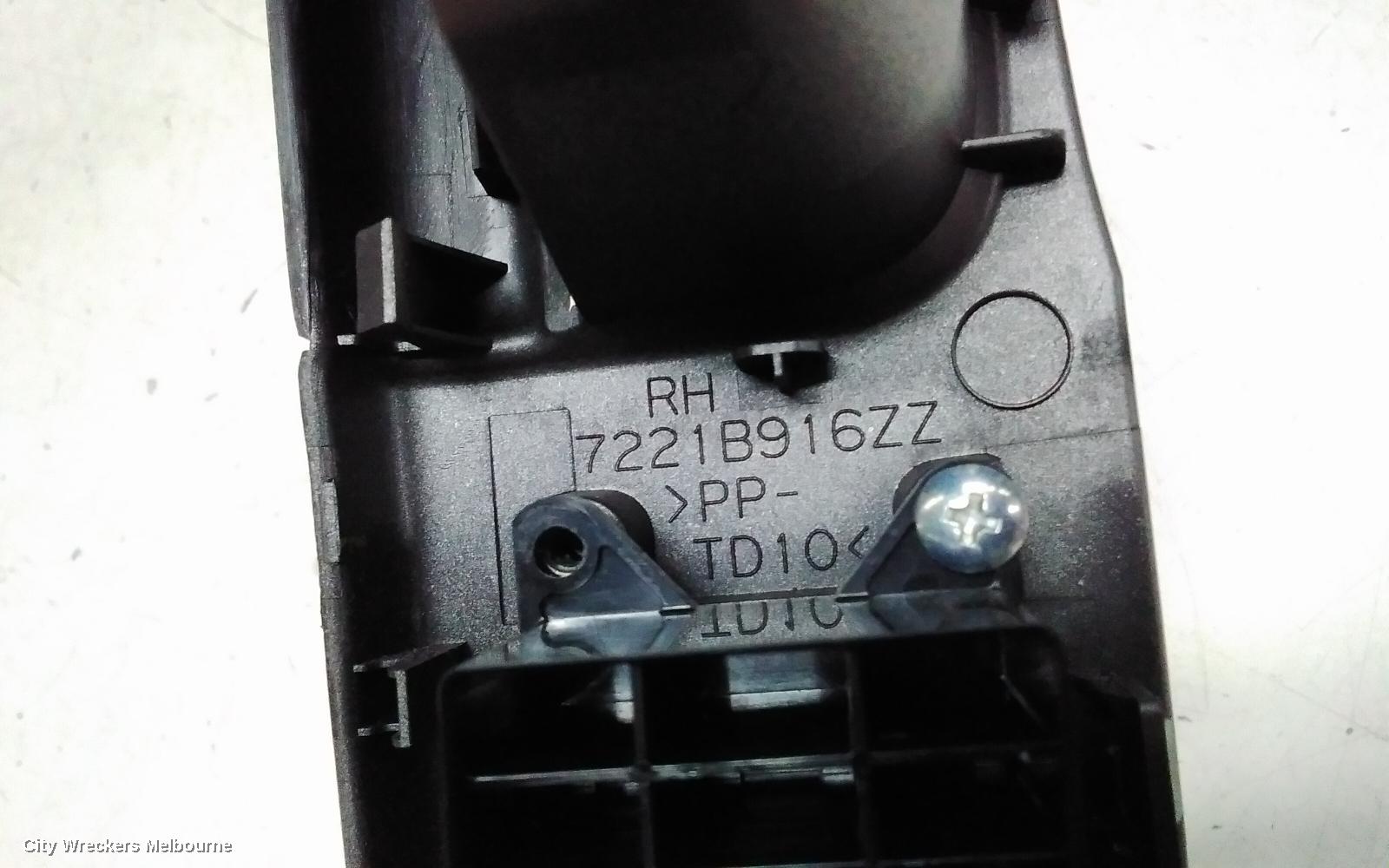MITSUBISHI ASX PWR DR WIND SWITCH, RH FRONT (MASTER SWITCH), XB-XD, 07/2013 ONWARDS