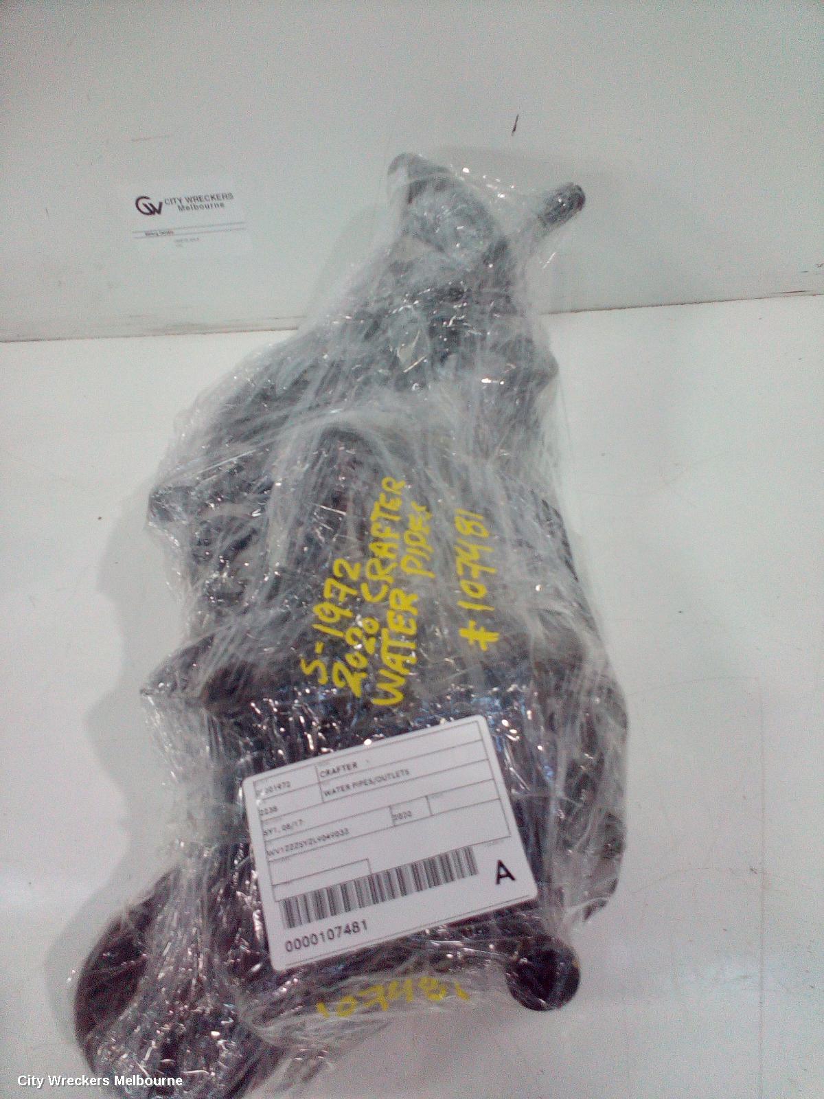 VOLKSWAGEN CRAFTER WATER PIPES/OUTLETS, SY1, 08/2017 ONWARDS
