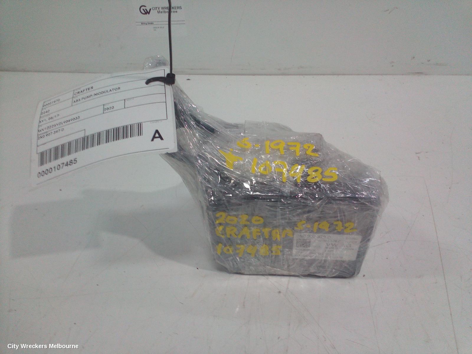 VOLKSWAGEN CRAFTER ABS PUMP/MODULATOR, SY1, 08/2017 ONWARDS