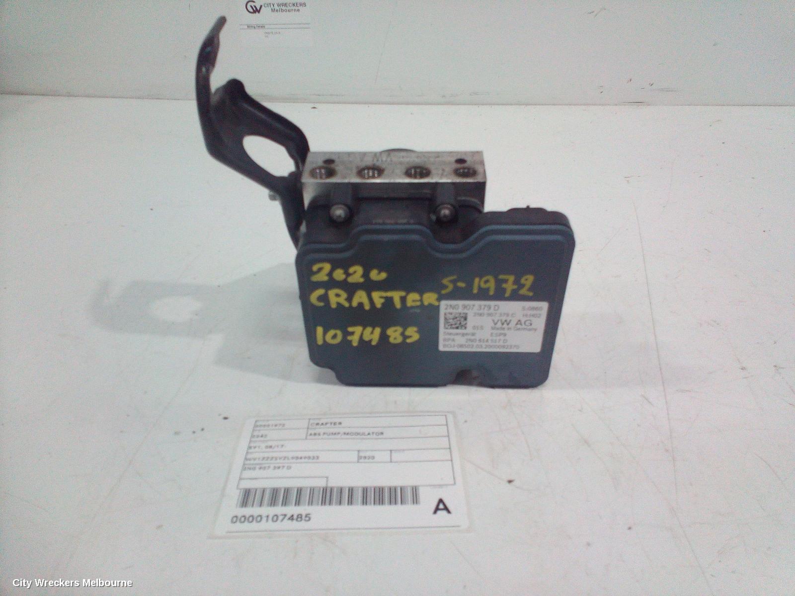 VOLKSWAGEN CRAFTER ABS PUMP/MODULATOR, SY1, 08/2017 ONWARDS