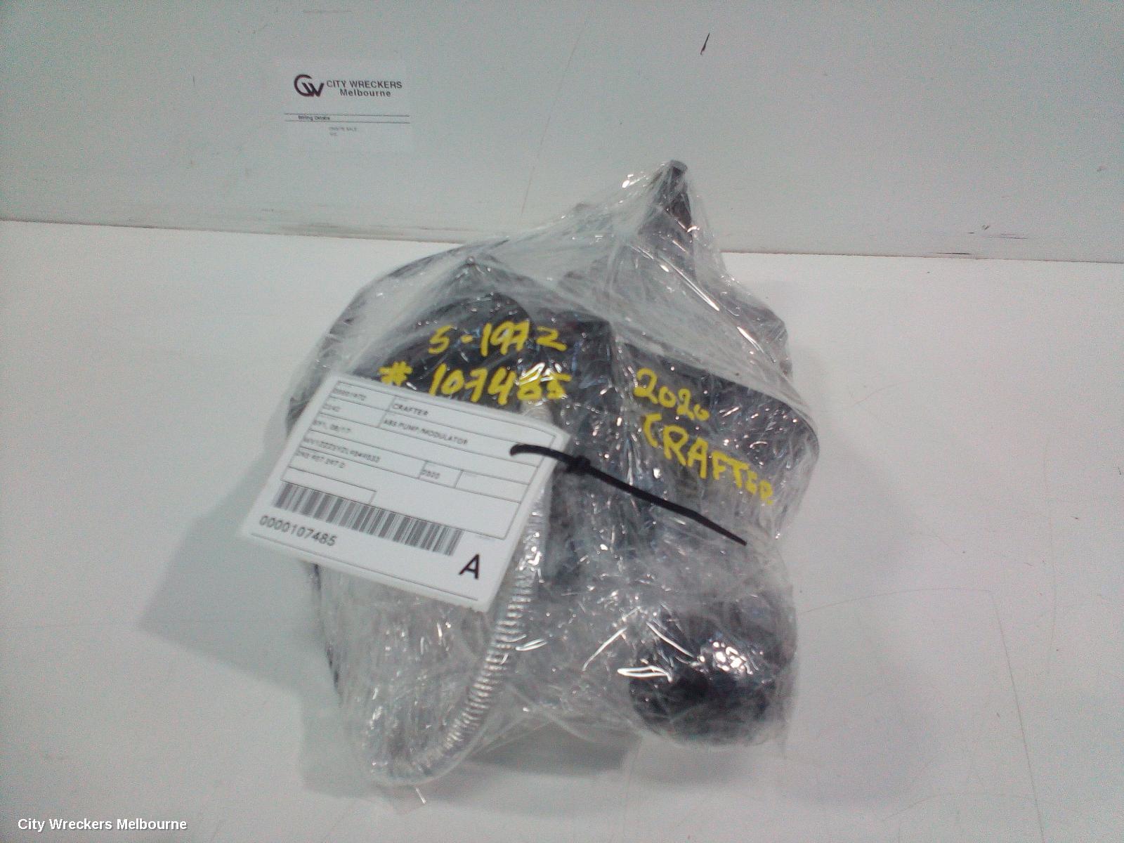 VOLKSWAGEN CRAFTER ABS PUMP/MODULATOR, SY1, 08/2017 ONWARDS