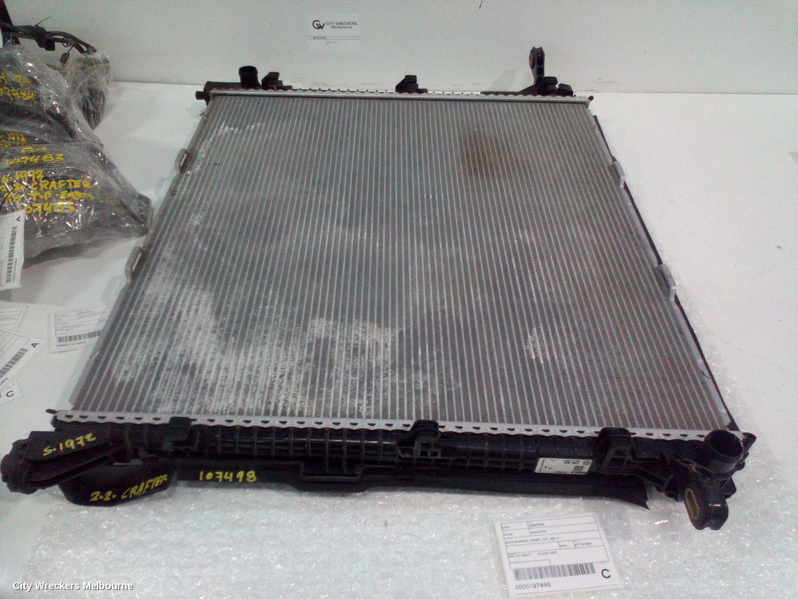 VOLKSWAGEN CRAFTER RADIATOR, AUTO/MANUAL, DIESEL, SY1, 08/2017 ONWARDS