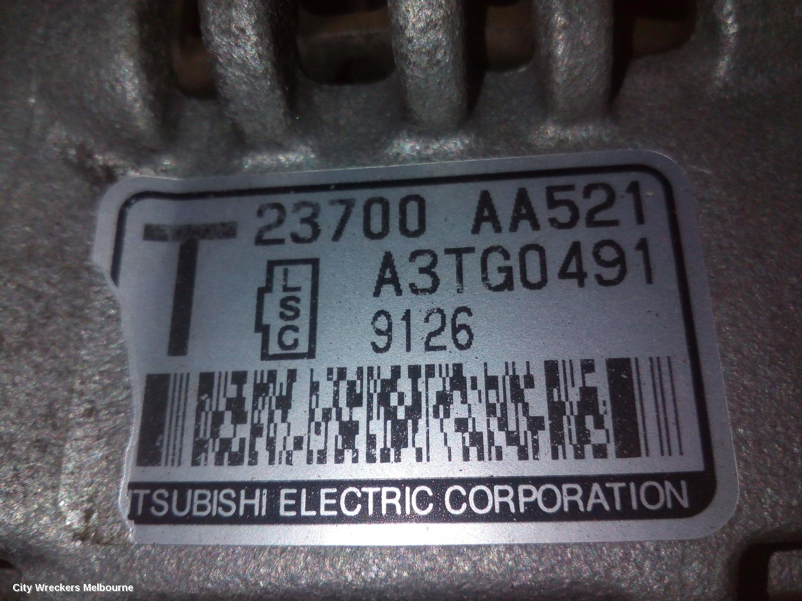 SUBARU LIBERTY ALTERNATOR, PETROL, 2.5, EJ25, 4TH GEN, 09/2003 - 08/2009