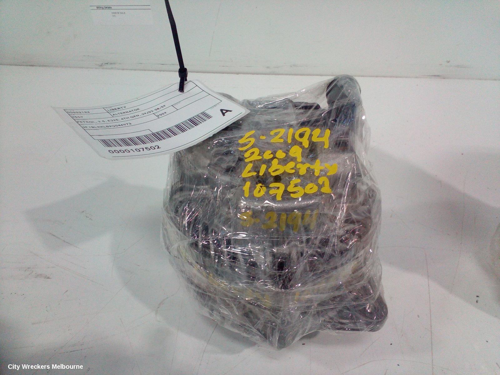 SUBARU LIBERTY ALTERNATOR, PETROL, 2.5, EJ25, 4TH GEN, 09/2003 - 08/2009
