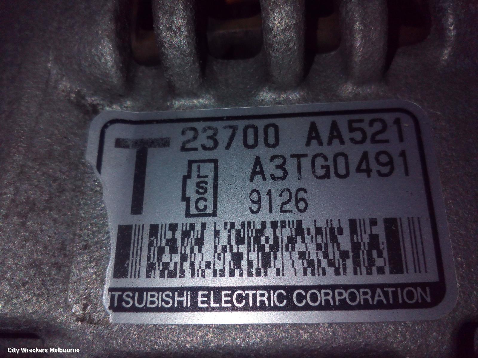 SUBARU LIBERTY ALTERNATOR, PETROL, 2.5, EJ25, 4TH GEN, 09/2003 - 08/2009
