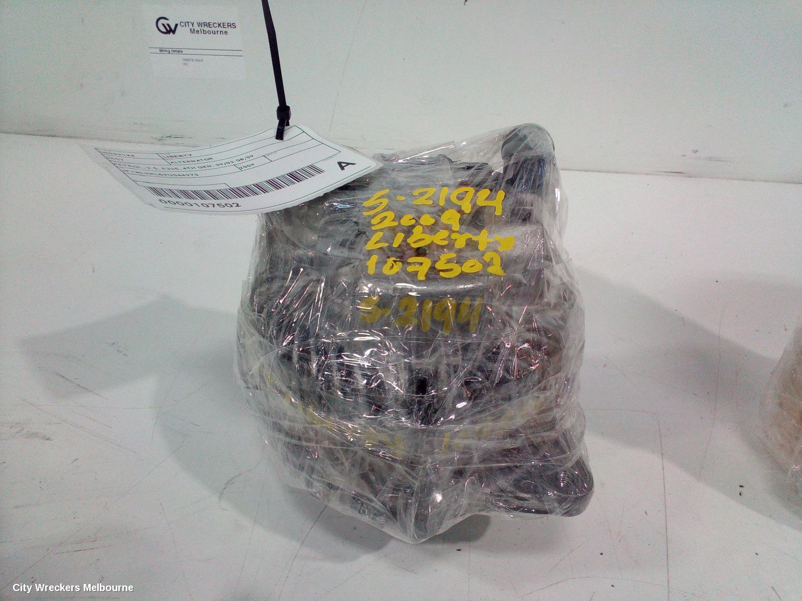 SUBARU LIBERTY ALTERNATOR, PETROL, 2.5, EJ25, 4TH GEN, 09/2003 - 08/2009