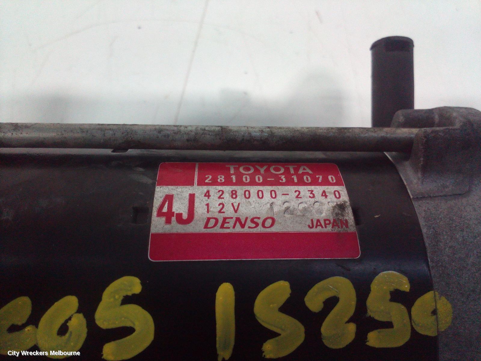 LEXUS IS250/IS250C STARTER, IS250/IS250C, 2.5, 4GR, GSE20R, 11/2005 - 12/2014