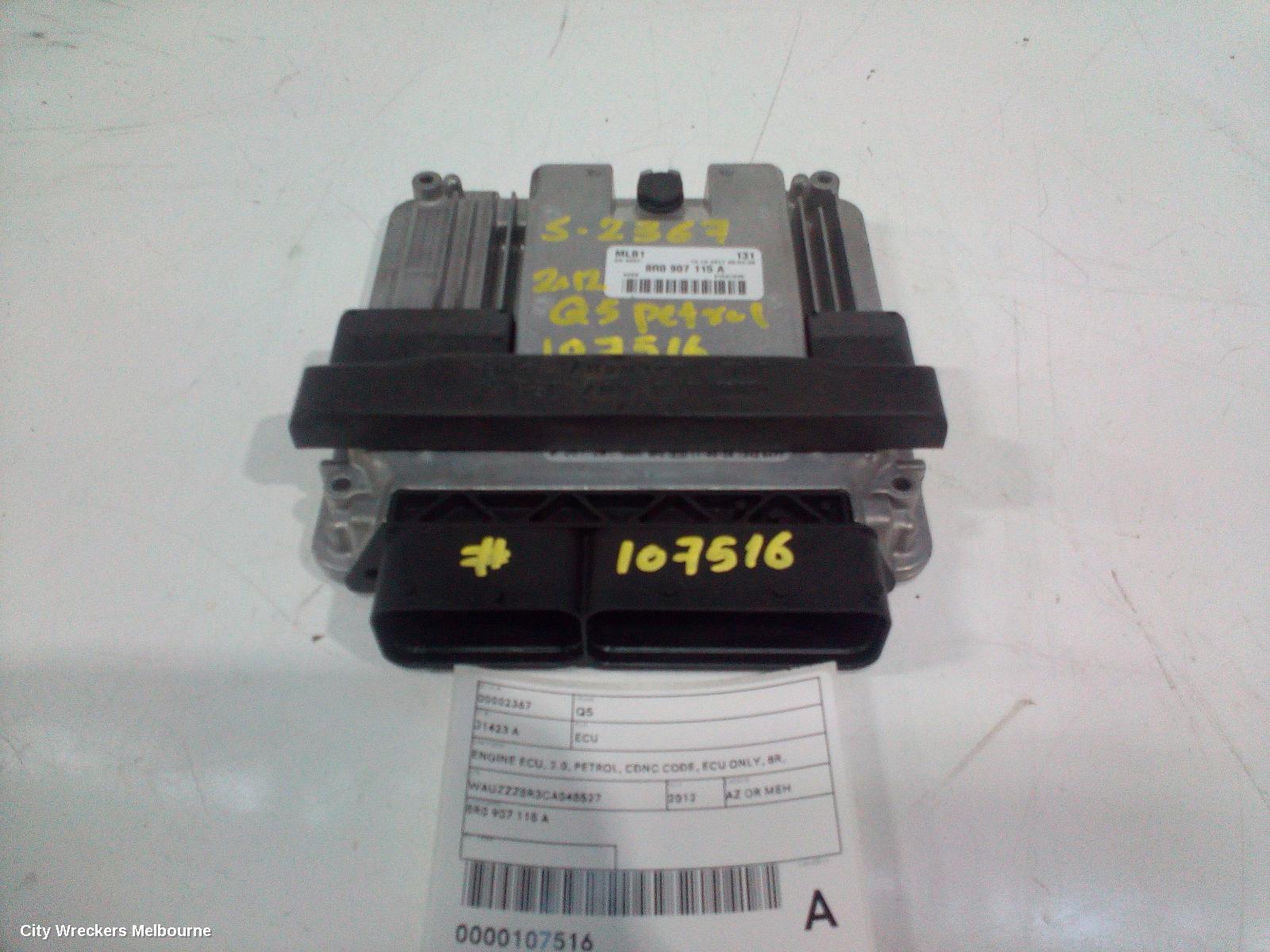 AUDI Q5 ECU, ENGINE ECU, 2.0, PETROL, CDNC CODE, ECU ONLY, 8R, 03/2009 - 10/2012