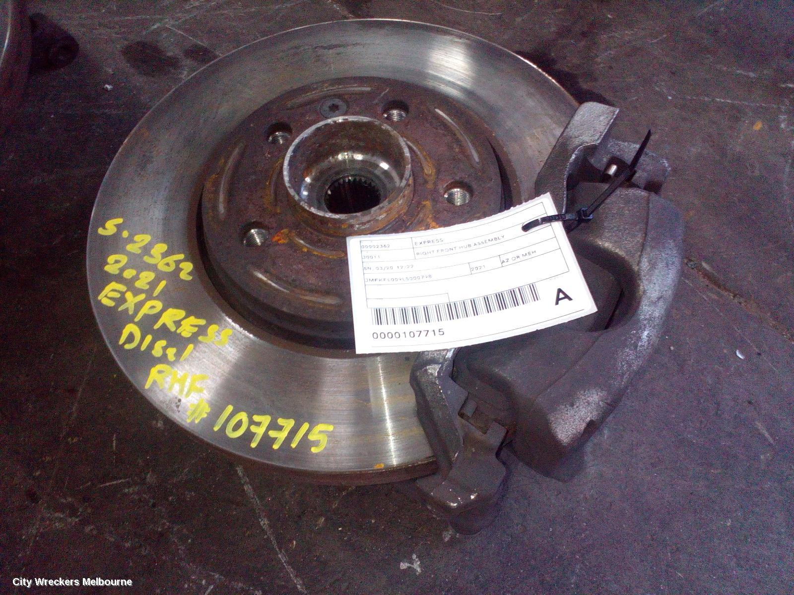MITSUBISHI EXPRESS RIGHT FRONT HUB ASSEMBLY, SN, 03/2020 - 12/2022