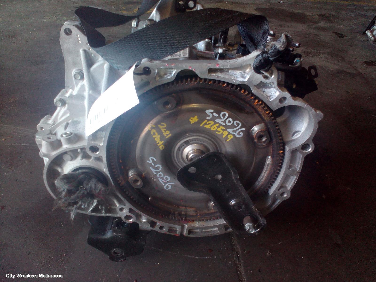 KIA CERATO TRANS/GEARBOX, AUTO, 6 SPEED, PETROL, 2.0, G4NA, BD, 04/2018 ONWARDS