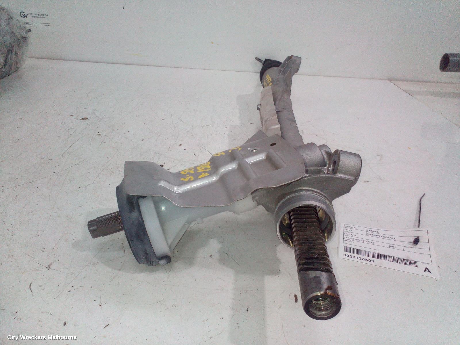KIA CERATO STEERING BOX/RACK, BD, 04/2018 - 09/2024