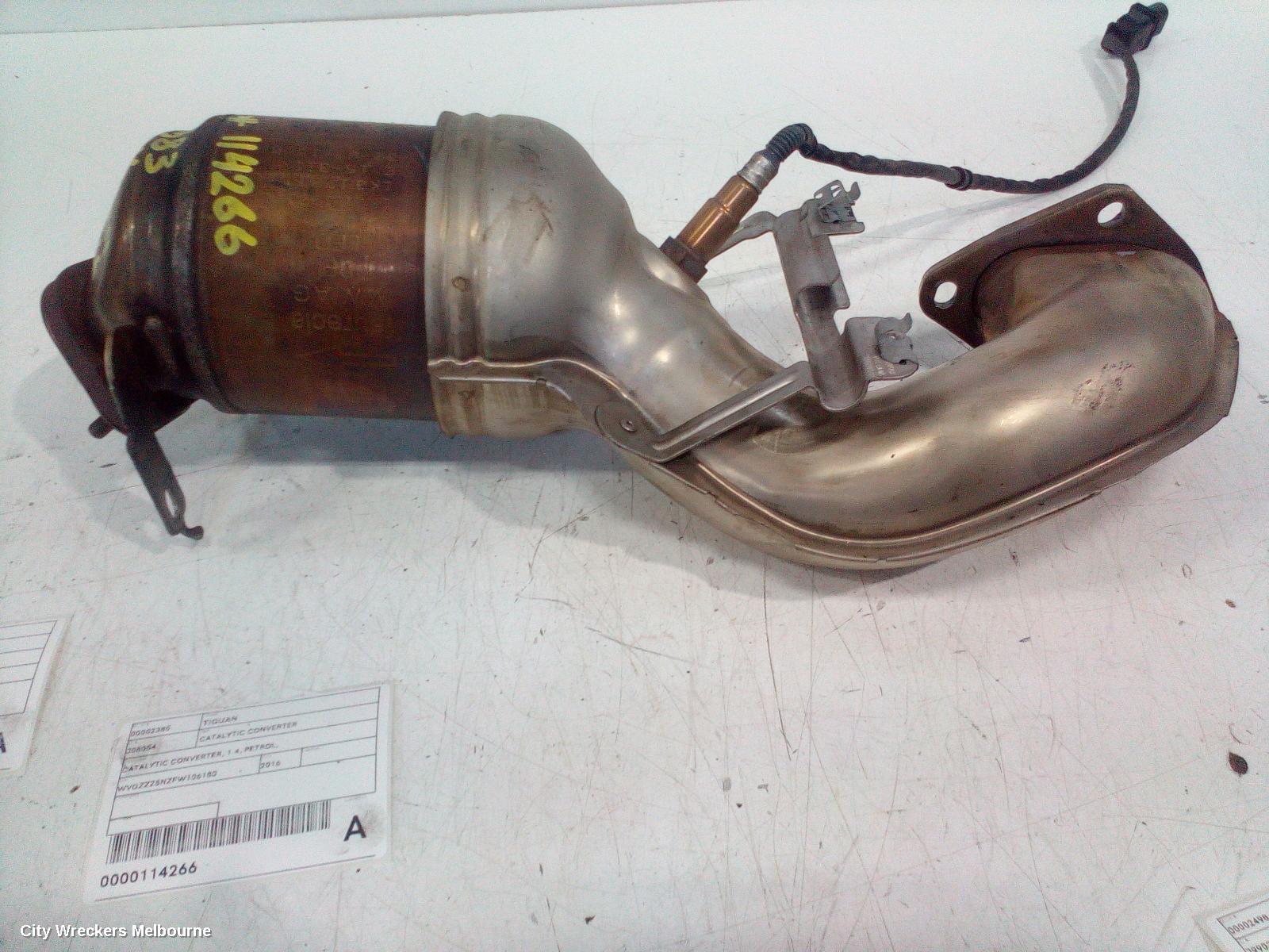 VOLKSWAGEN TIGUAN CATALYTIC CONVERTER, CATALYTIC CONVERTER, 1.4, PETROL, CAVD/CTHA/CAVA/CTHD CODE, 5N, 07/2011 - 08/2016