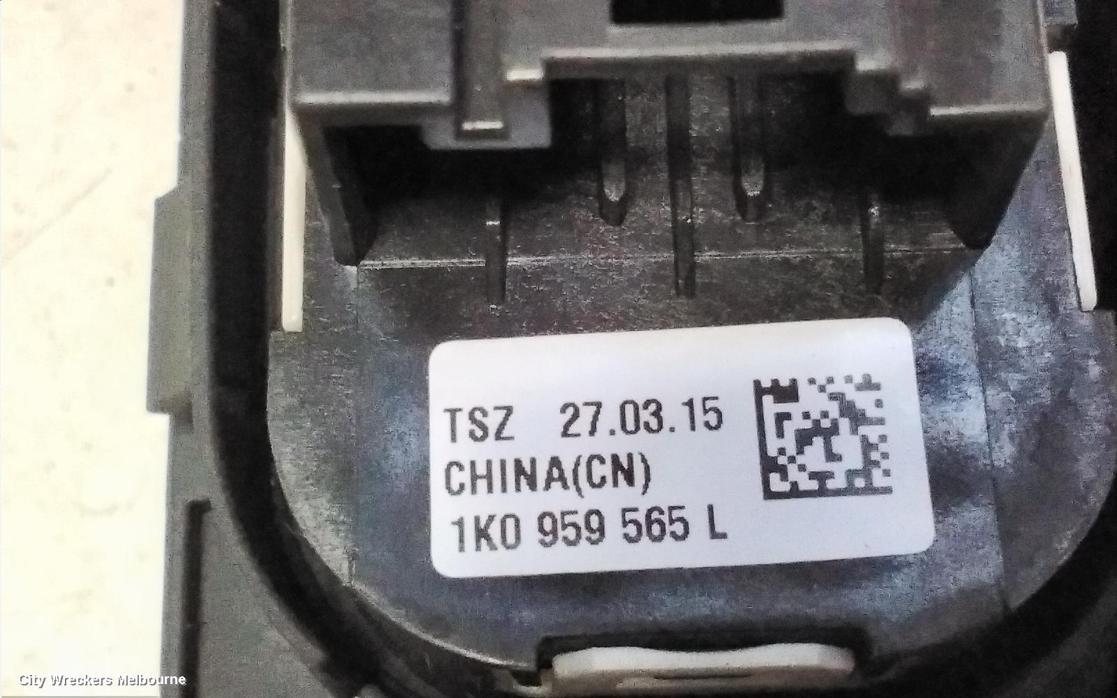 VOLKSWAGEN TIGUAN PWR DR WIND SWITCH, RH FRONT (MASTER SWITCH), W/ CHROME ON SWITCHES TYPE, 5N, 06/2010 - 08/2016