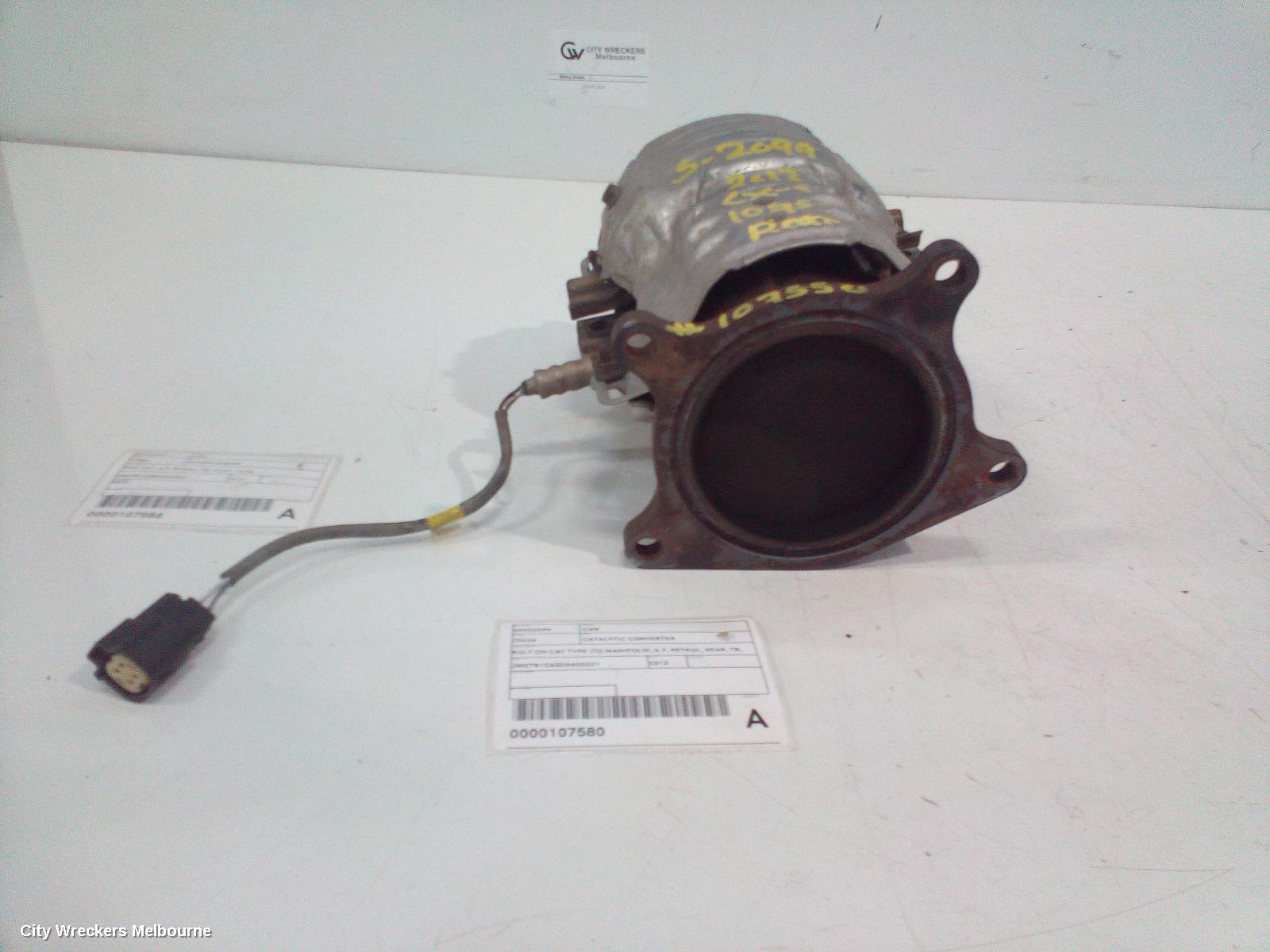 MAZDA CX9 CATALYTIC CONVERTER, BOLT ON CAT TYPE (TO MANIFOLD), 3.7, PETROL, REAR, TB, 12/2007 - 12/2015
