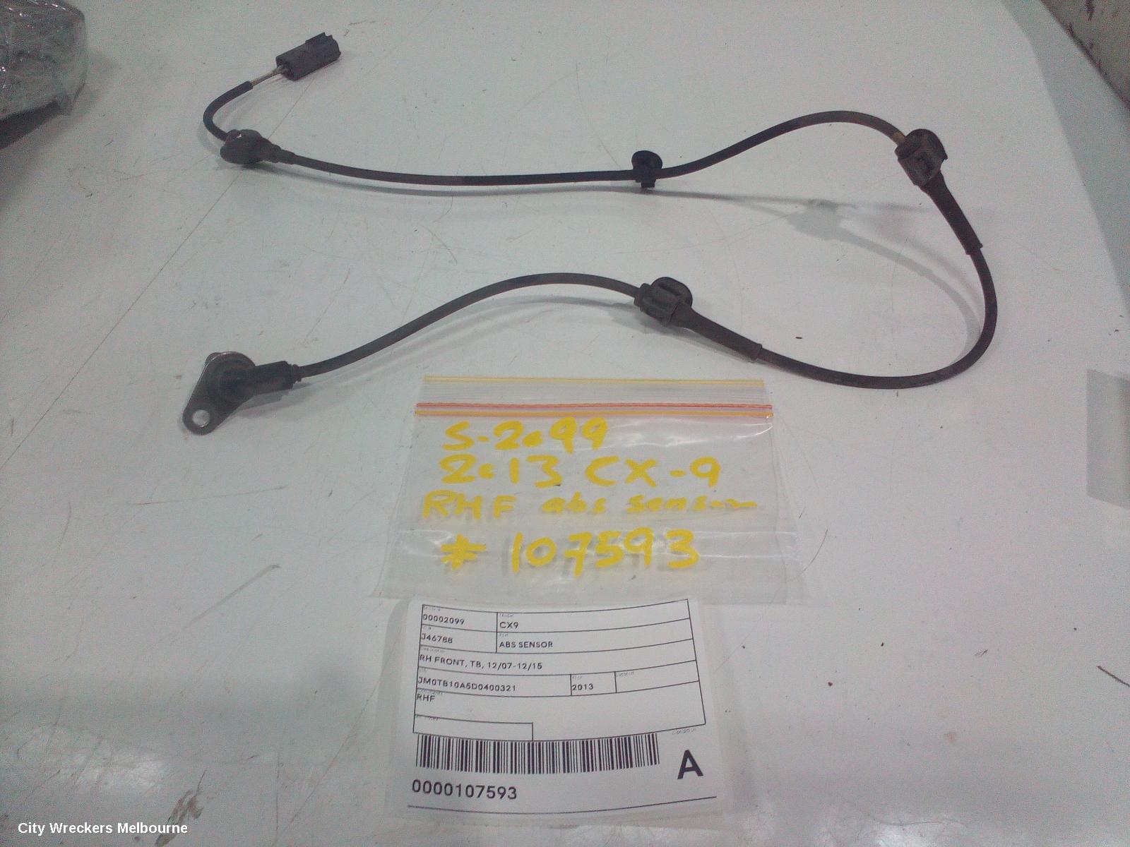 MAZDA CX9 ABS SENSOR, RH FRONT, TB, 12/2007 - 12/2015