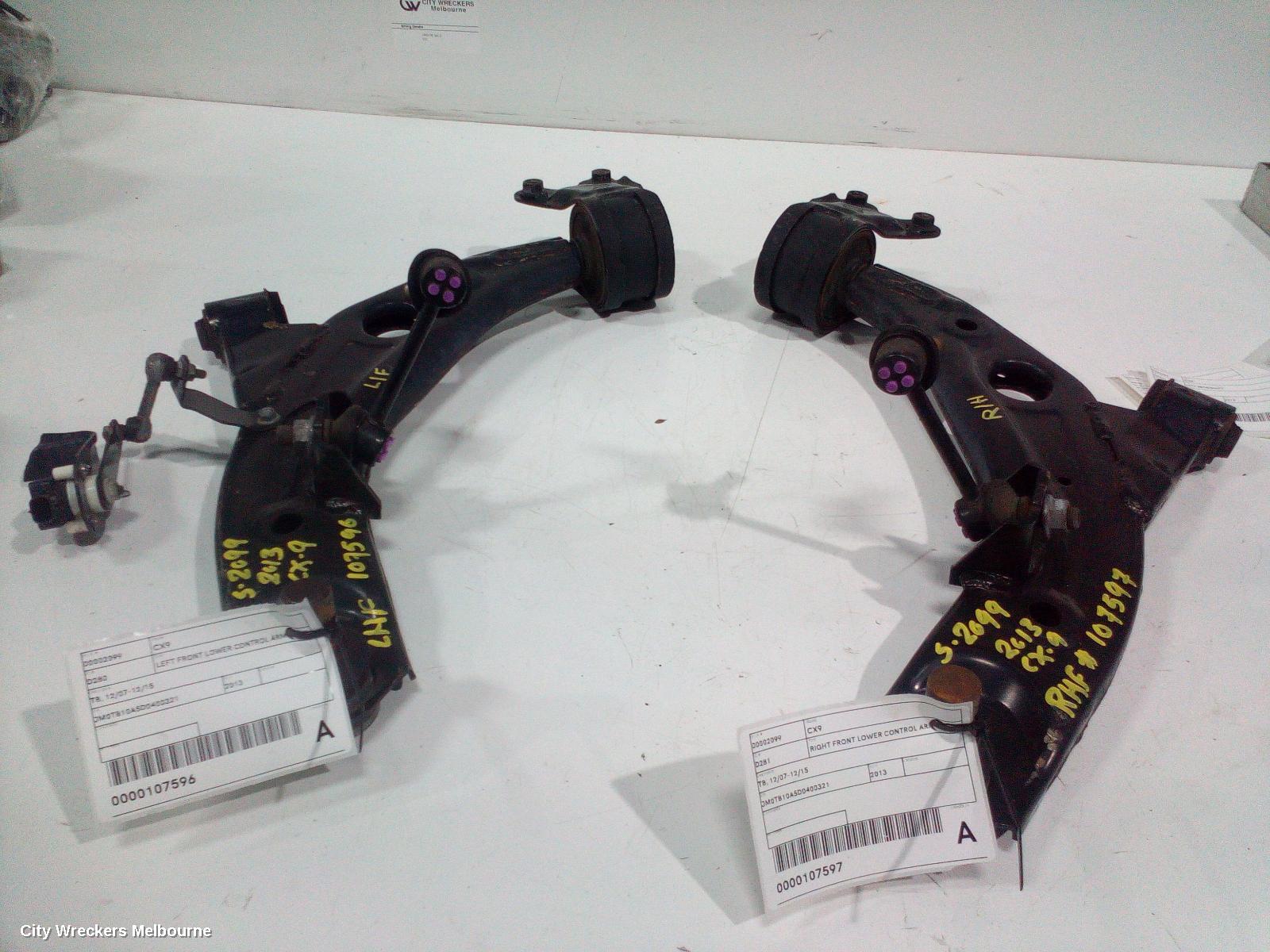 MAZDA CX9 LEFT FRONT LOWER CONTROL ARM, TB, 12/2007 - 12/2015