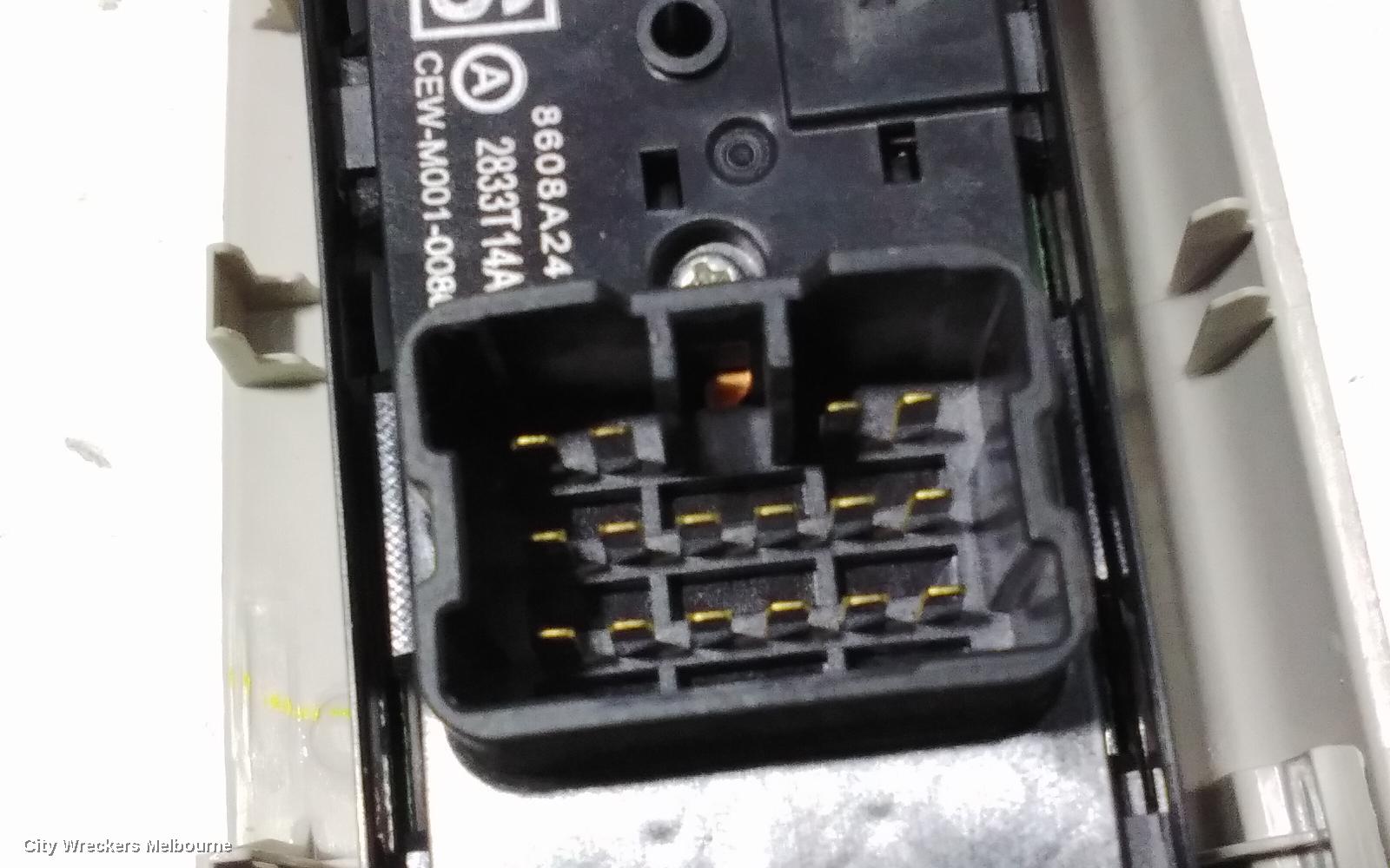 MITSUBISHI MIRAGE PWR DR WIND SWITCH, RH FRONT (MASTER SWITCH), LA-LB, HATCH, 12/2012 ONWARDS