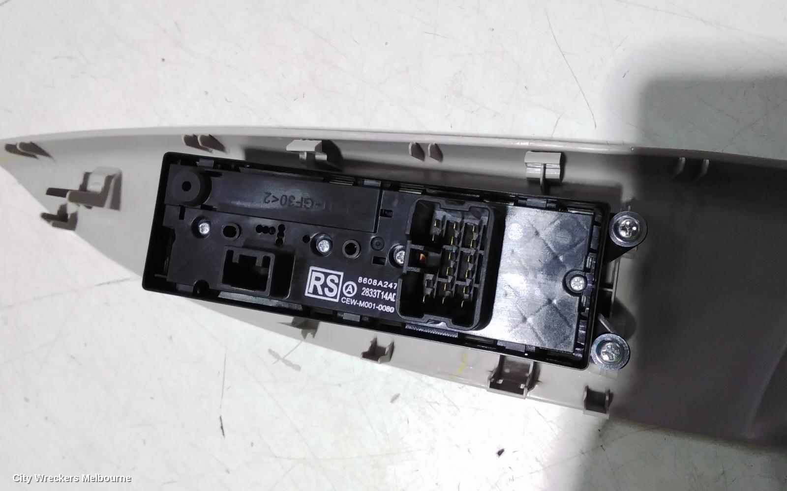 MITSUBISHI MIRAGE PWR DR WIND SWITCH, RH FRONT (MASTER SWITCH), LA-LB, HATCH, 12/2012 ONWARDS