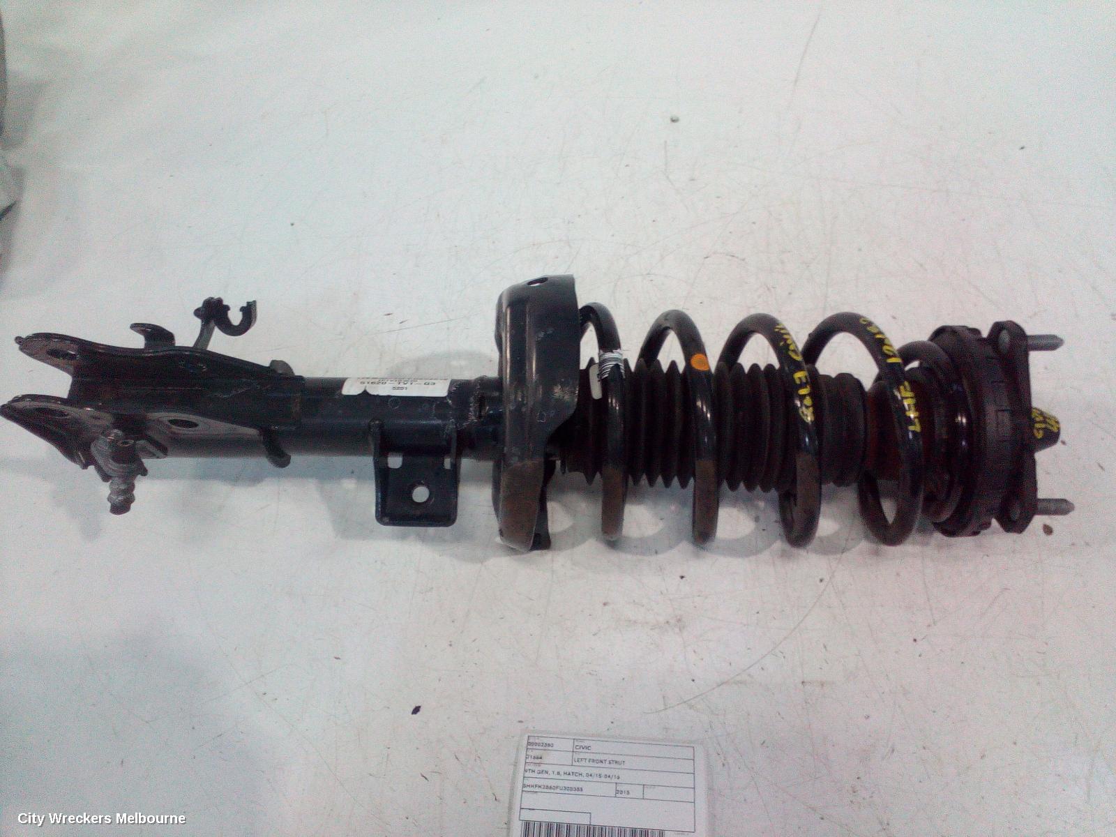 HONDA CIVIC LEFT FRONT STRUT, 9TH GEN, 1.8, HATCH, 04/2015 - 04/2016