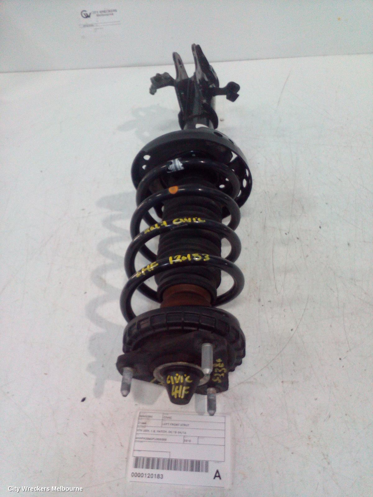 HONDA CIVIC LEFT FRONT STRUT, 9TH GEN, 1.8, HATCH, 04/2015 - 04/2016