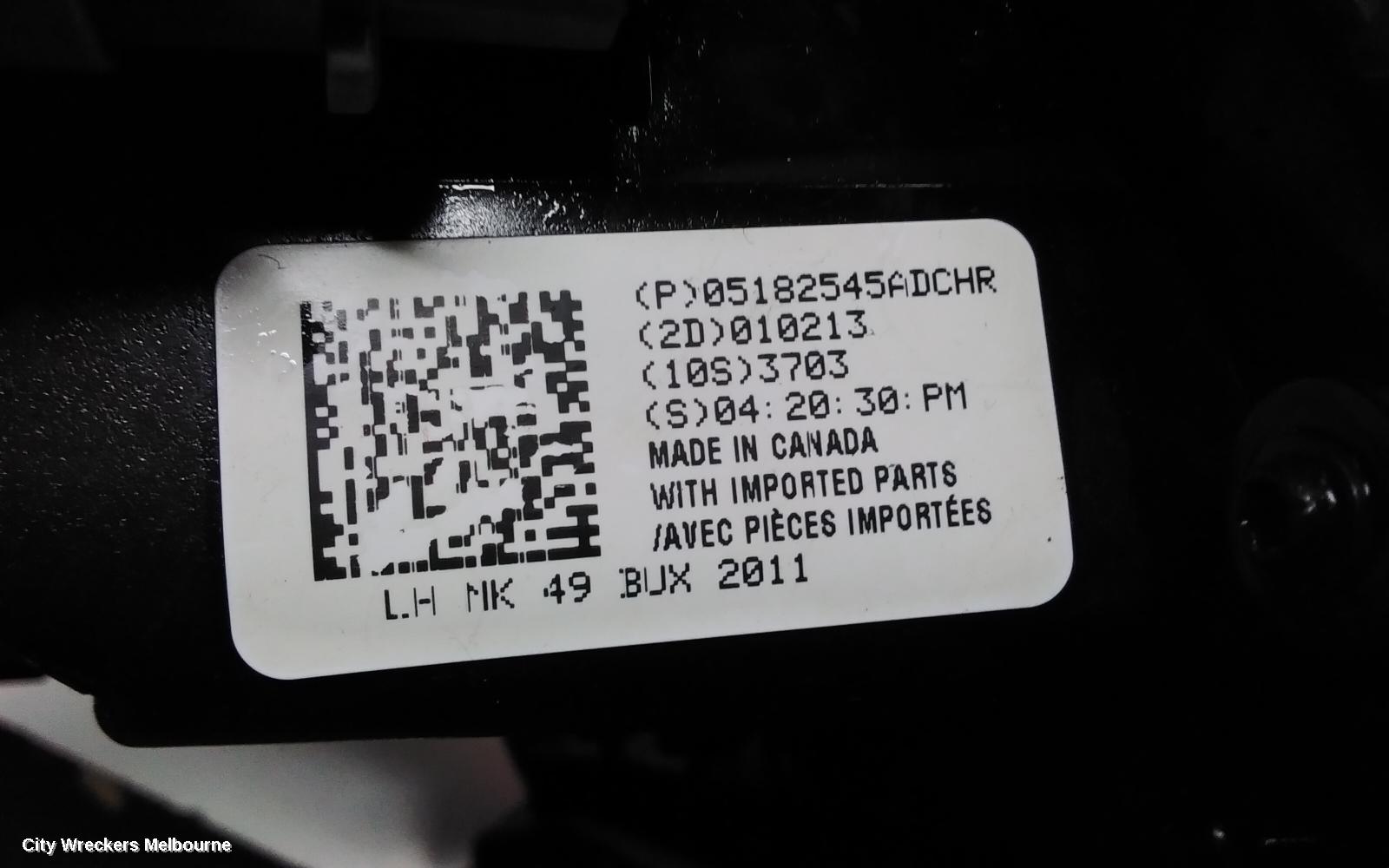 JEEP COMPASS LEFT TAILLIGHT, IN BODY, MK, LED TYPE, 07/2011 - 06/2013