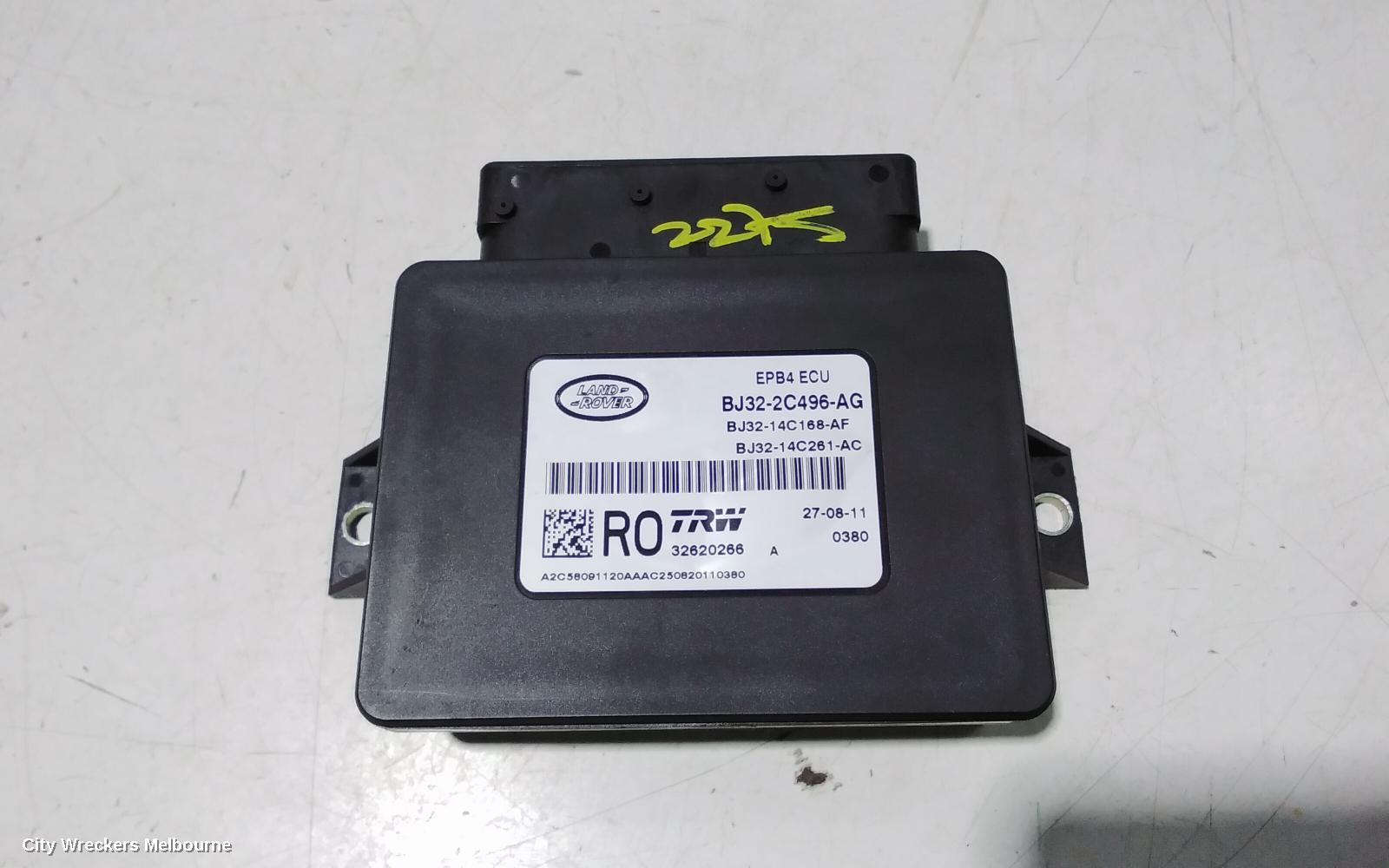 LAND ROVER RANGEROVER EVOQUE, L538, 11/2011 - 01/2019, BJ32-14C168AF DOOR CONTROL MODULE ECU: 107698