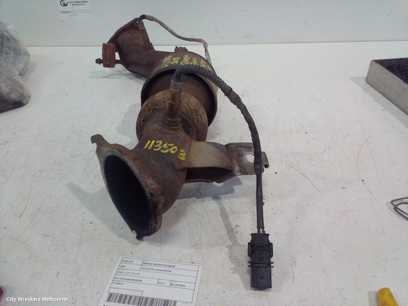 LAND ROVER RANGEROVER EVOQUE CATALYTIC CONVERTER, L538, 11/2011 - 01/2019