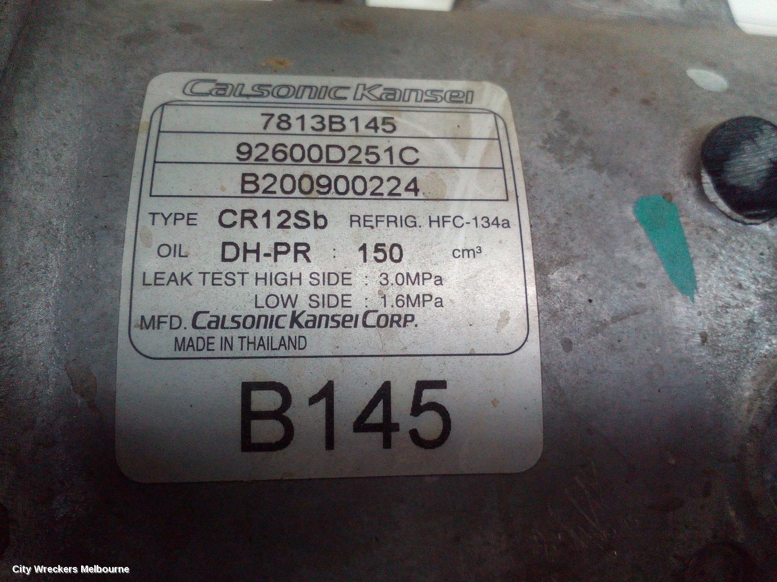 MITSUBISHI TRITON A/C COMPRESSOR, MQ-MR, 2.4, 4N15, DIESEL, 03/2015 ONWARDS