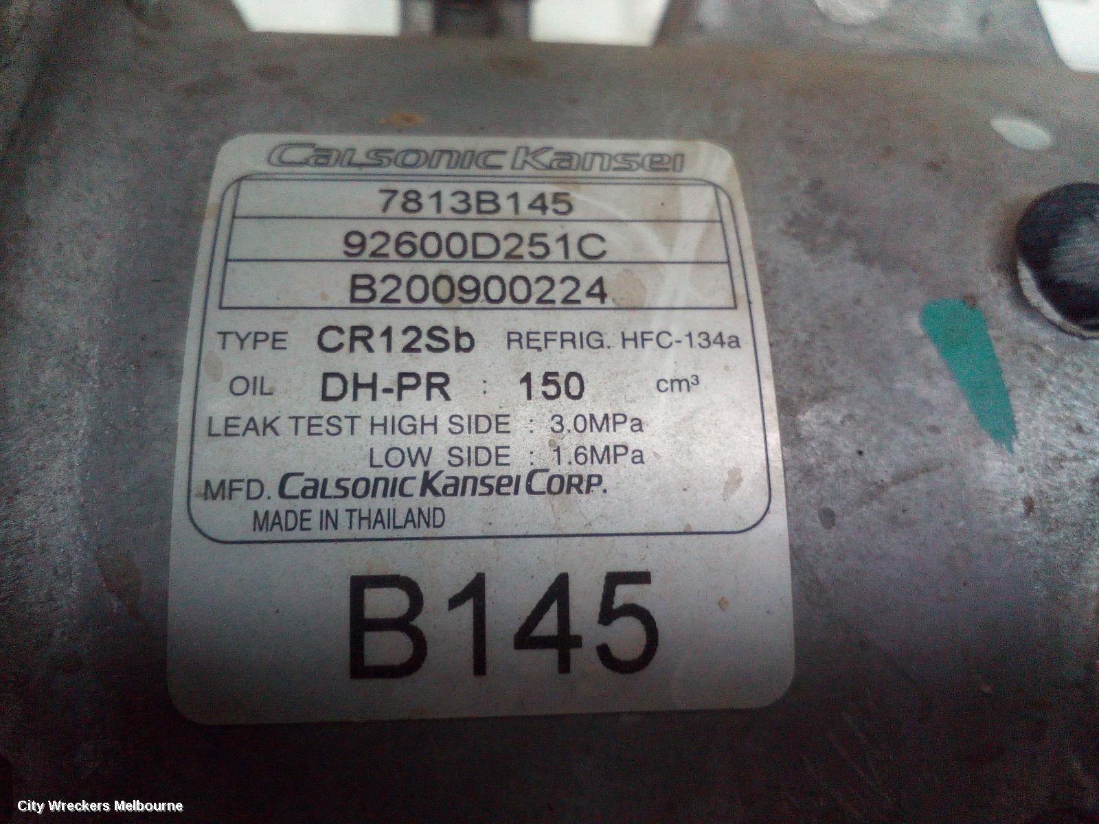 MITSUBISHI TRITON A/C COMPRESSOR, MQ-MR, 2.4, 4N15, DIESEL, 03/2015 ONWARDS